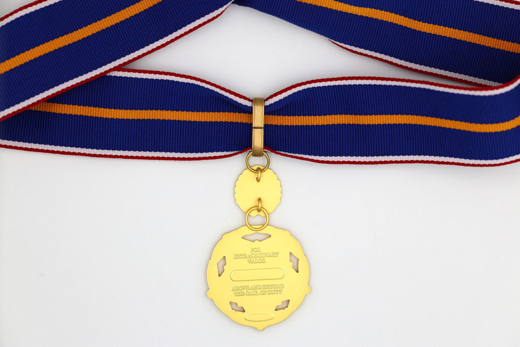 Public Safety Medal of Valor (USA) – „Tapferkeitsmedaille für Einsatzkräfte“ – Halsband-Ausführung – Sammleranfertigung (Replik)