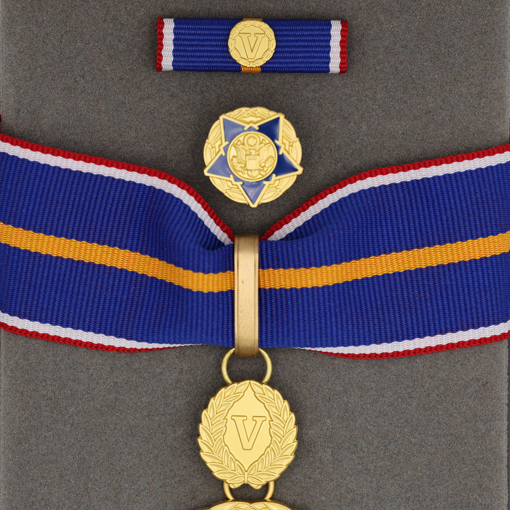 Public Safety Medal of Valor (USA) – „Tapferkeitsmedaille für Einsatzkräfte“ – Komplettset mit Etui – Sammleranfertigung (Replik)