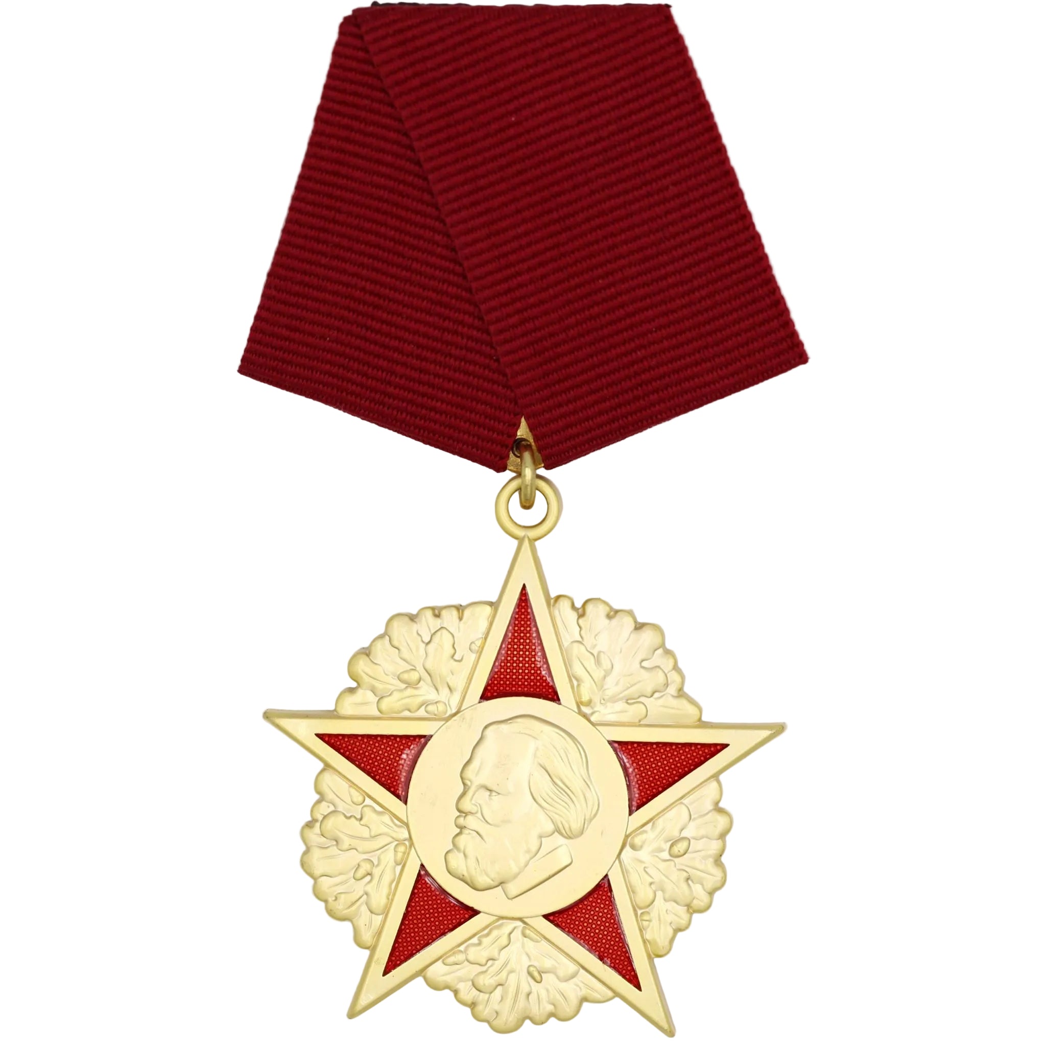 DDR (Ostdeutschland) – Karl-Marx-Orden (Order of Karl Marx) – Sammleranfertigung, Messing mit Emaille