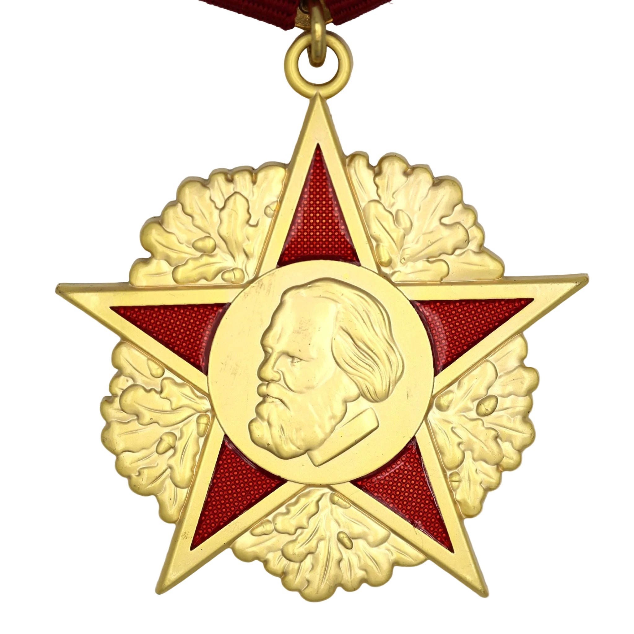 DDR (Ostdeutschland) – Karl-Marx-Orden (Order of Karl Marx) – Sammleranfertigung, Messing mit Emaille