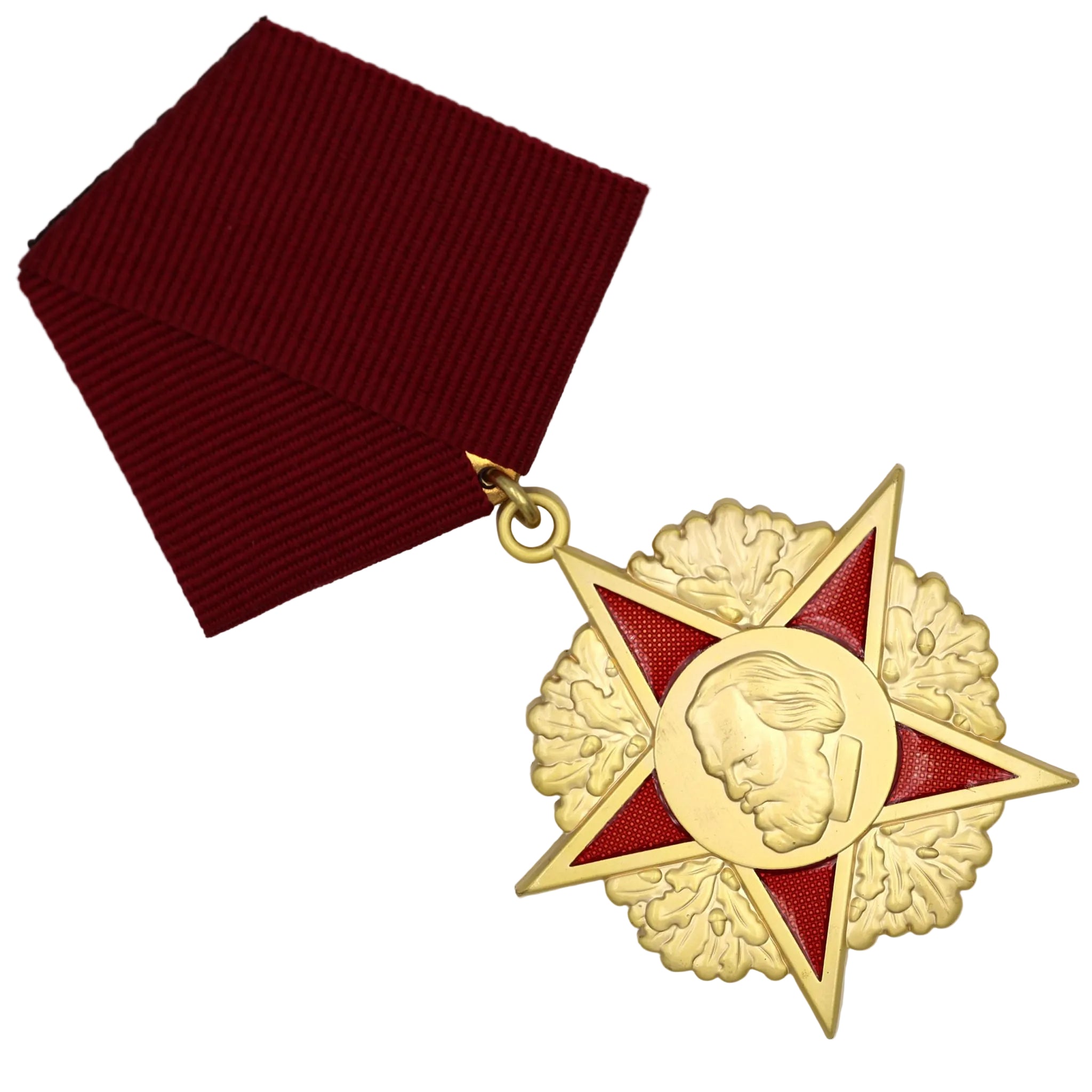 DDR (Ostdeutschland) – Karl-Marx-Orden (Order of Karl Marx) – Sammleranfertigung, Messing mit Emaille