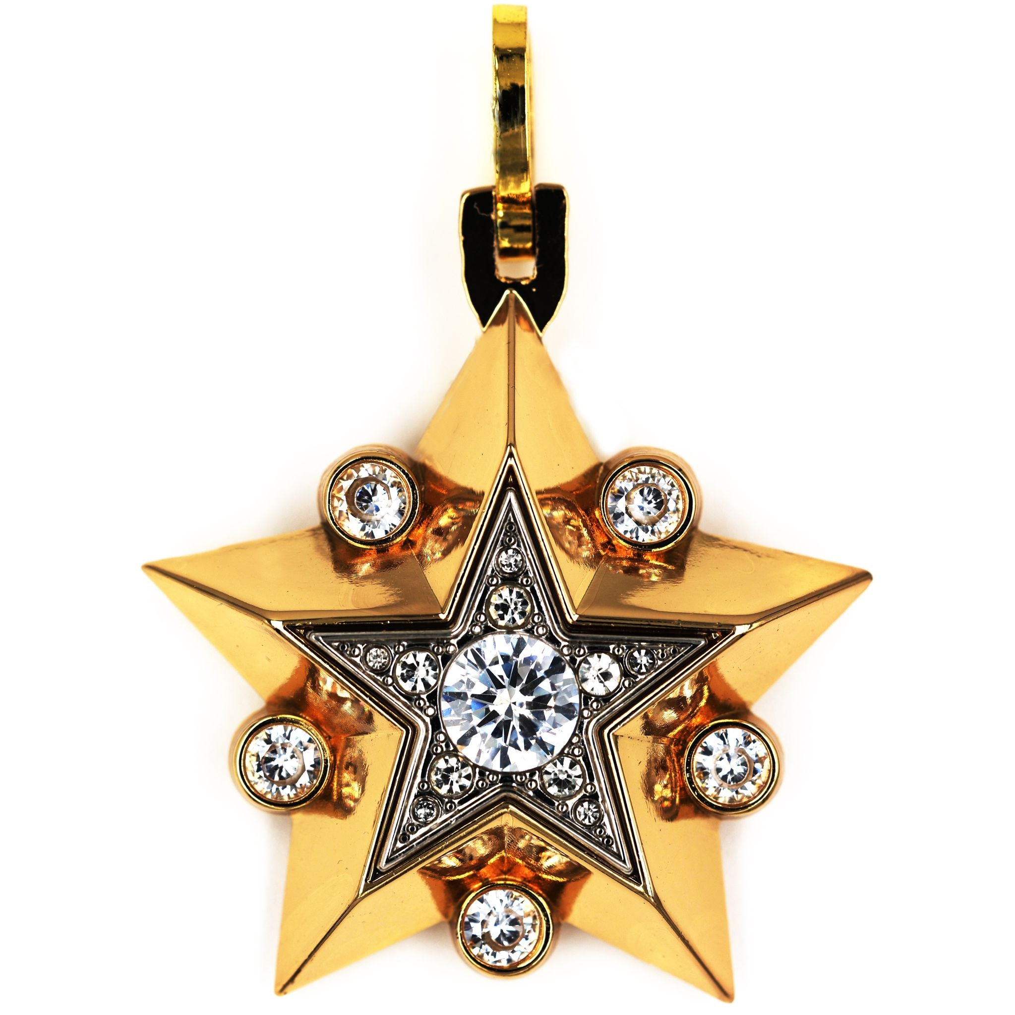 Großer Marschallstern der UdSSR / Soviet Large Marshal’s Star (CCCP) – vergoldet mit Zirkonia – Replik Sammleranfertigung