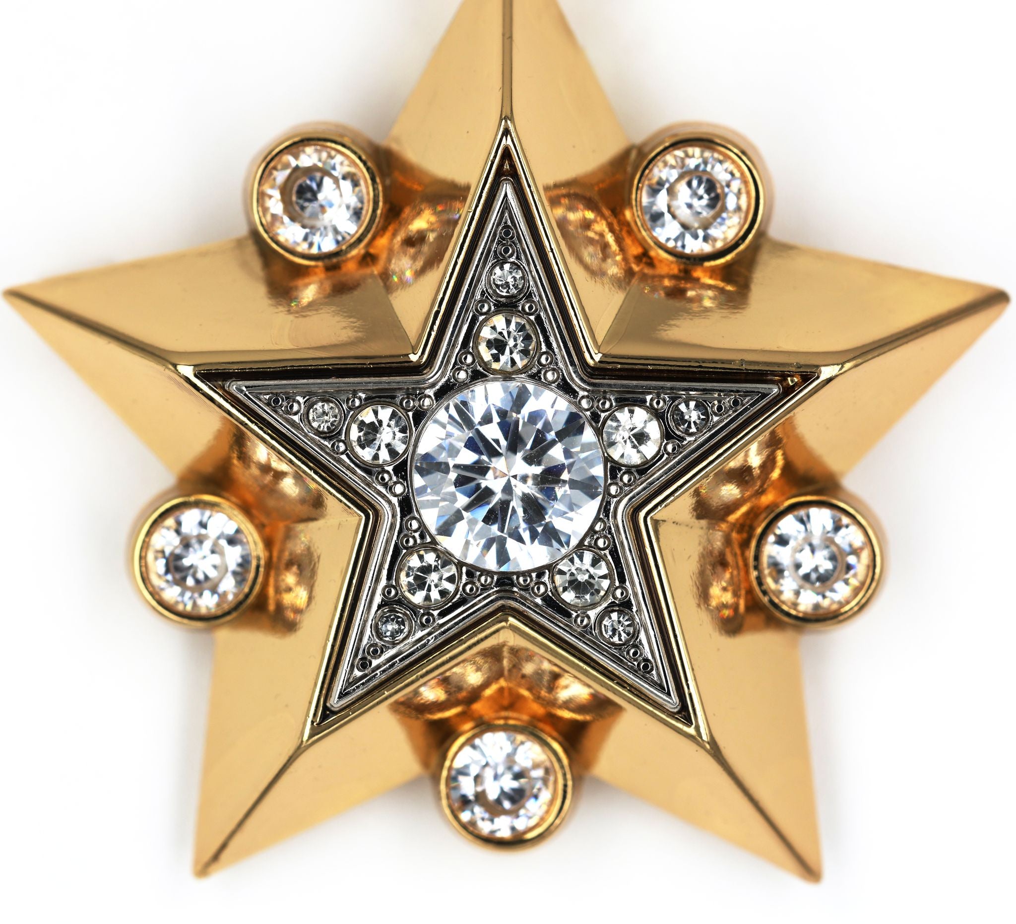 Großer Marschallstern der UdSSR / Soviet Large Marshal’s Star (CCCP) – vergoldet mit Zirkonia – Replik Sammleranfertigung
