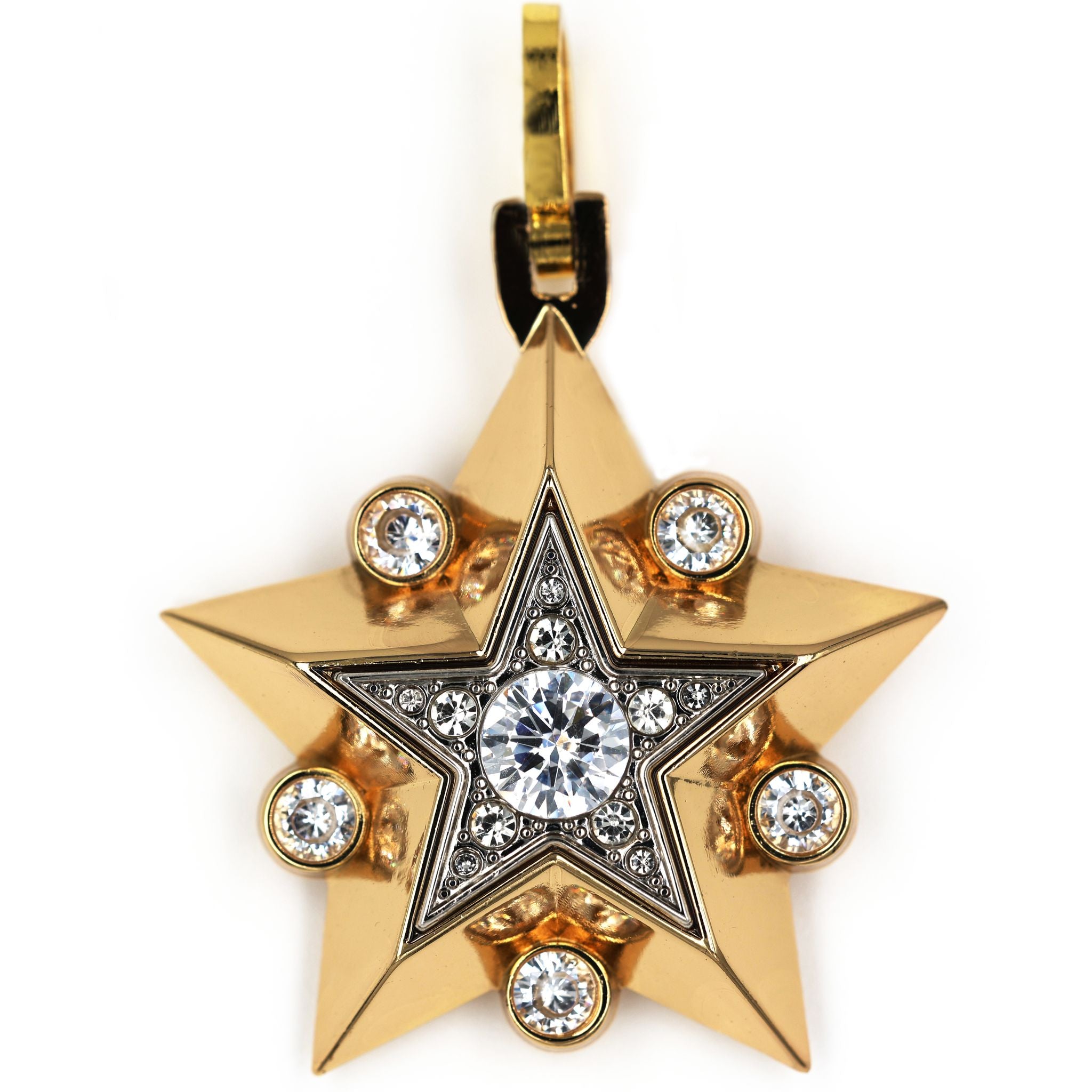 Großer Marschallstern der UdSSR / Soviet Large Marshal’s Star (CCCP) – vergoldet mit Zirkonia – Replik Sammleranfertigung