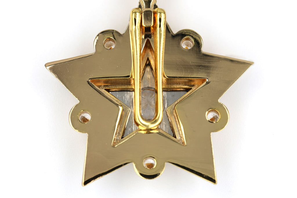 Großer Marschallstern der UdSSR / Soviet Large Marshal’s Star (CCCP) – vergoldet mit Zirkonia – Replik Sammleranfertigung