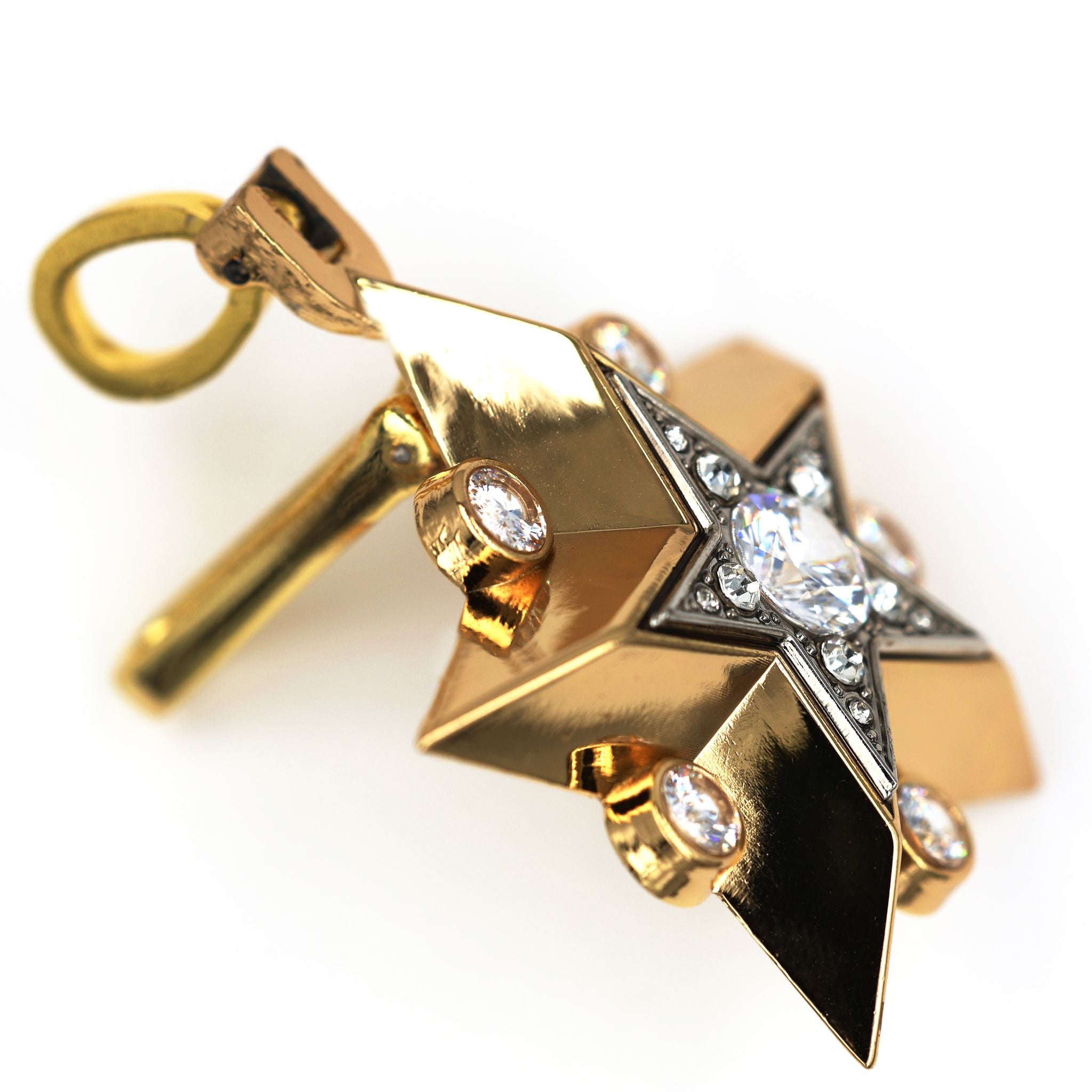 Großer Marschallstern der UdSSR / Soviet Large Marshal’s Star (CCCP) – vergoldet mit Zirkonia – Replik Sammleranfertigung