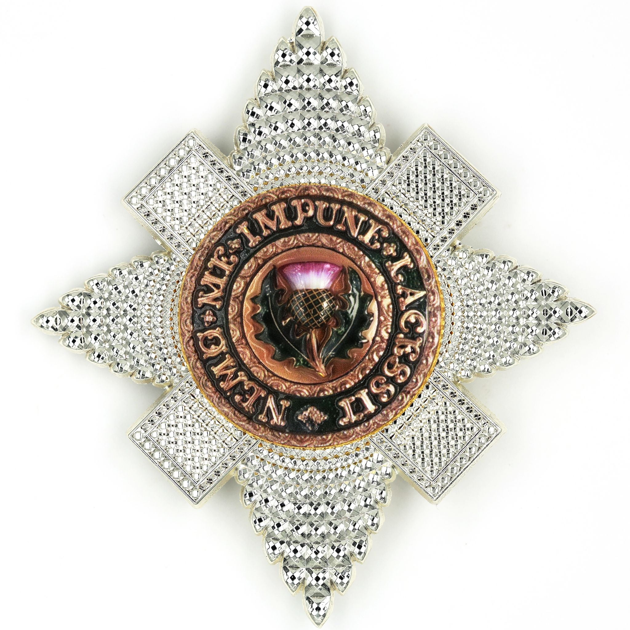 Distelorden Bruststern / Order of the Thistle Breast Star (Schottland/UK) – St.-Andreas-Abzeichen / St Andrew Badge – Replik (Sammleranfertigung)