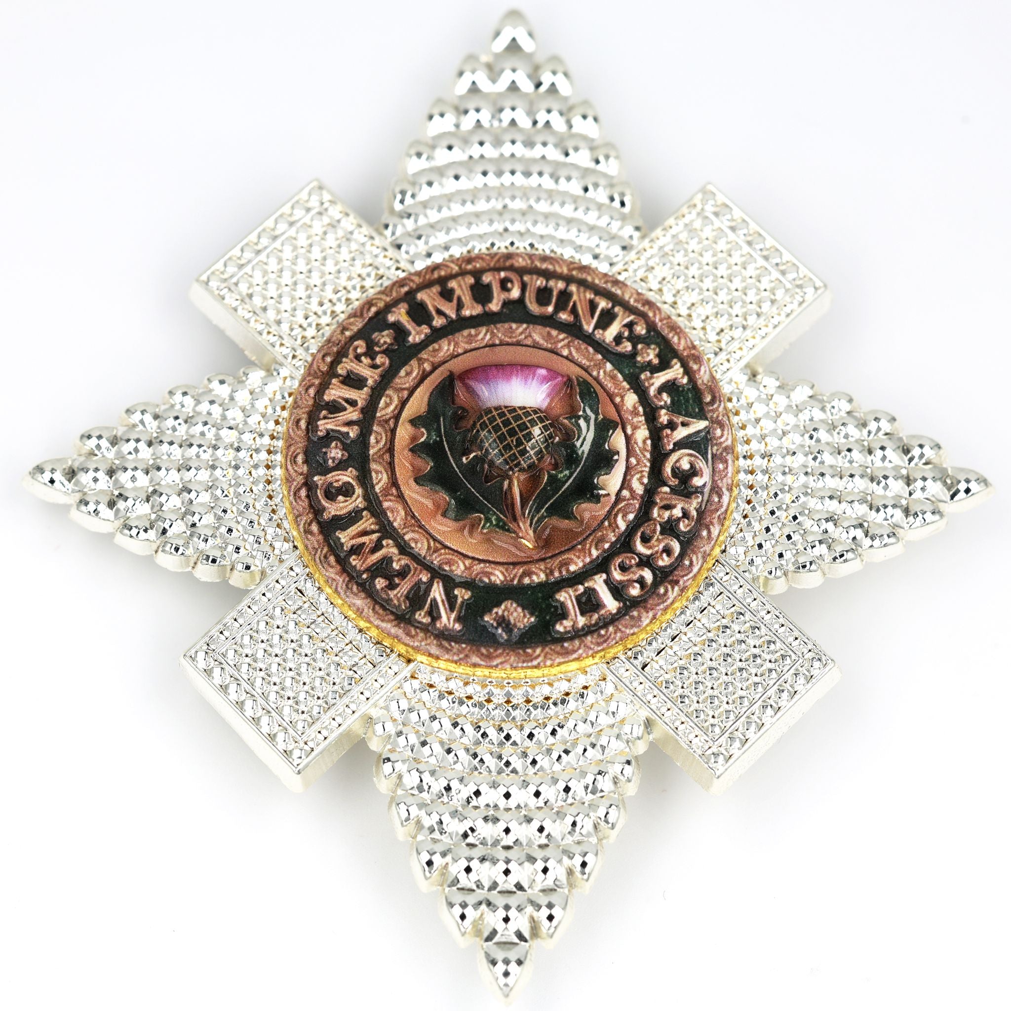 Distelorden Bruststern / Order of the Thistle Breast Star (Schottland/UK) – St.-Andreas-Abzeichen / St Andrew Badge – Replik (Sammleranfertigung)
