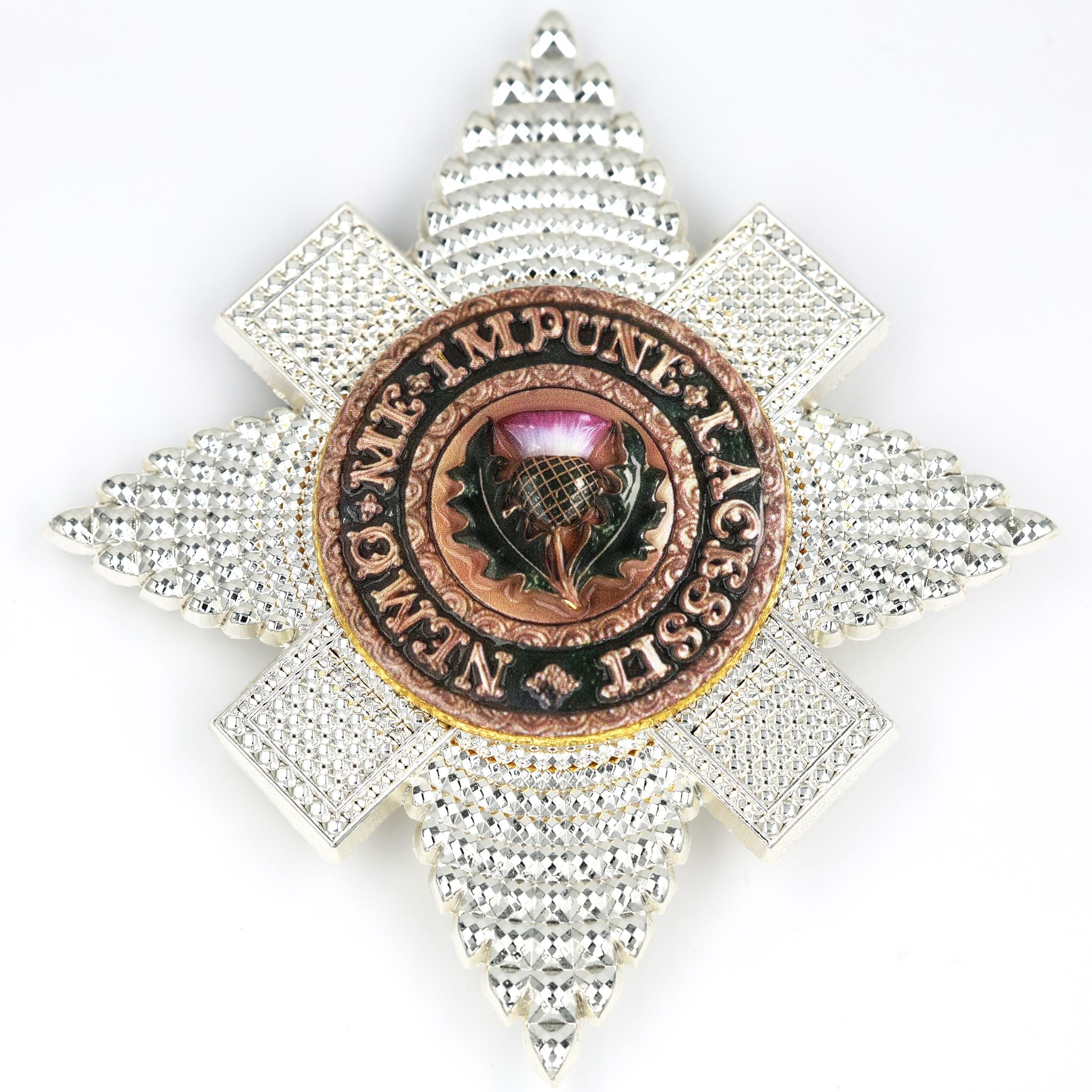 Distelorden Bruststern / Order of the Thistle Breast Star (Schottland/UK) – St.-Andreas-Abzeichen / St Andrew Badge – Replik (Sammleranfertigung)