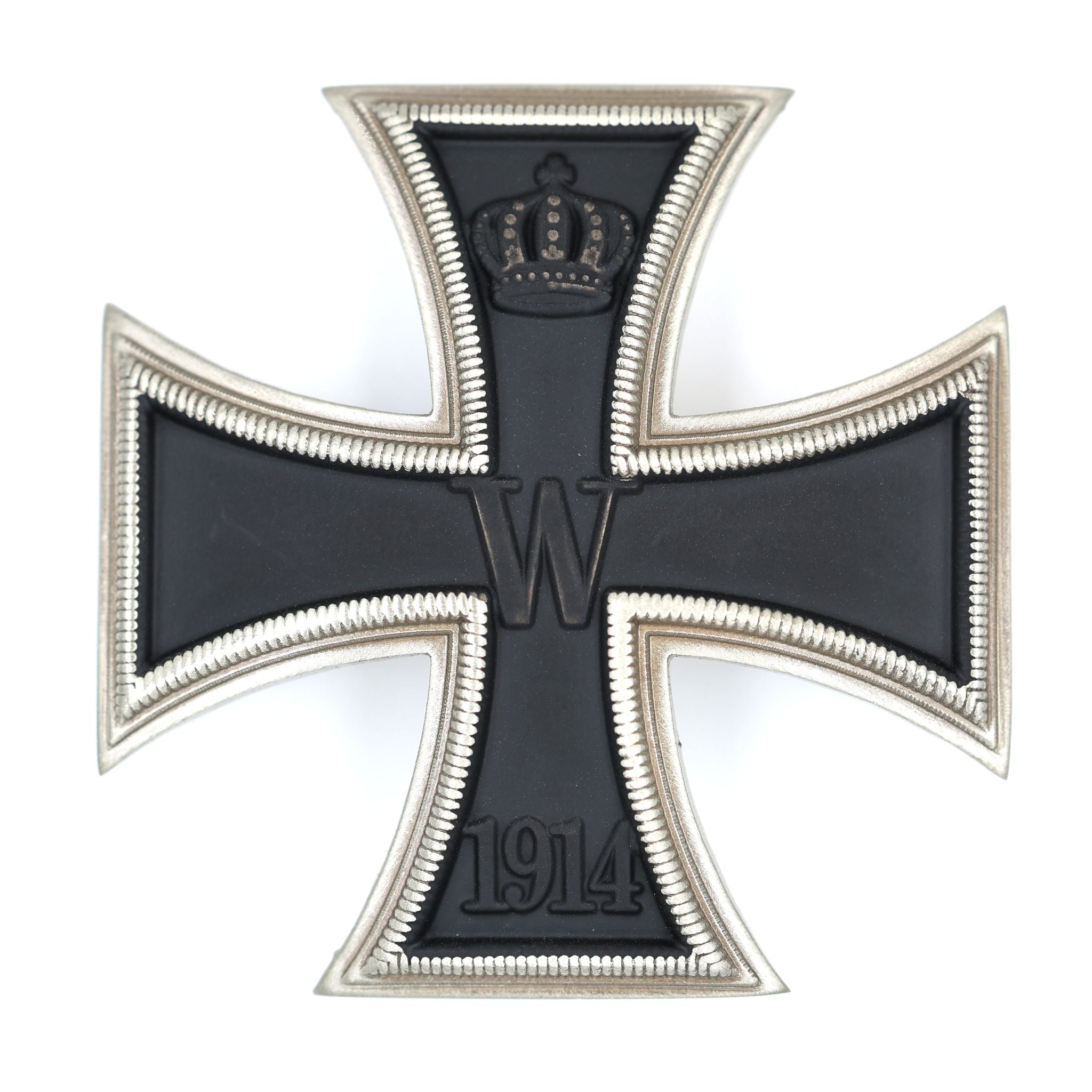 Eisernes Kreuz 1. Klasse 1914 / Iron Cross 1st Class 1914 – gewölbt, massives Messing, Pinback – Replik (Sammleranfertigung)