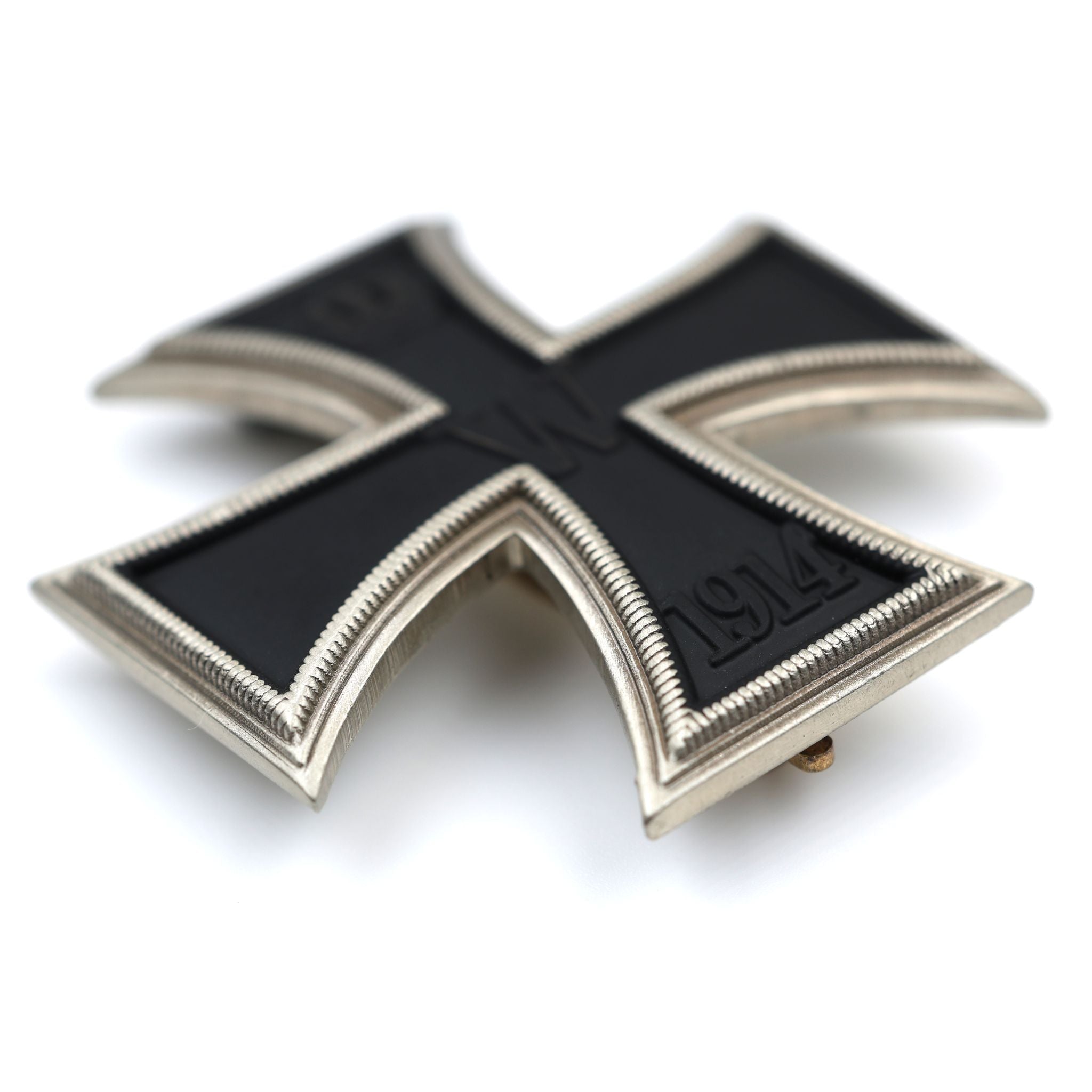 Eisernes Kreuz 1. Klasse 1914 / Iron Cross 1st Class 1914 – gewölbt, massives Messing, Pinback – Replik (Sammleranfertigung)