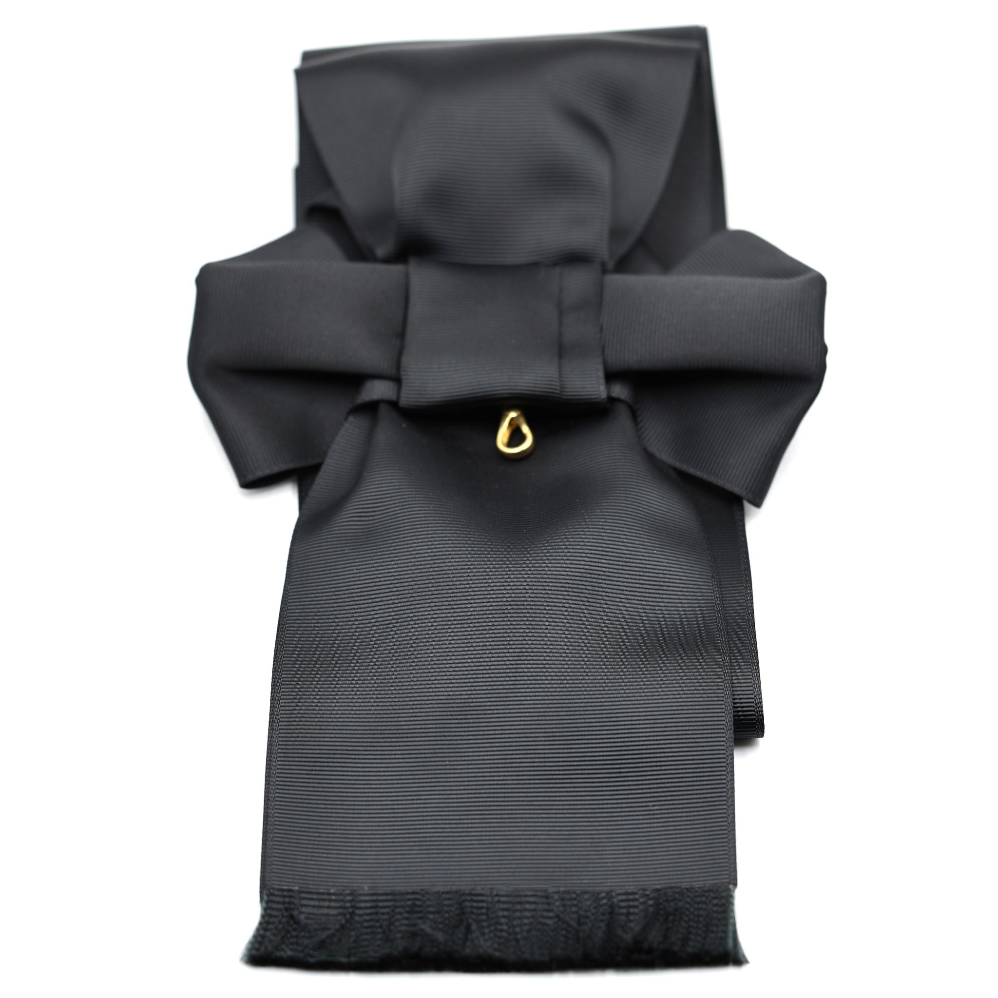 Britischer Orden des Heiligen Johannes von Jerusalem – Schwarze Zeremonialschärpe im Schleifenstil / UK Order of St John Black Sash Only Ceremonial Sash Bow Style Replica – Sammleranfertigung