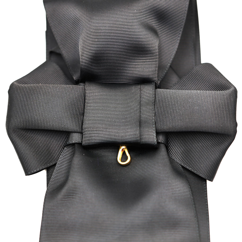 Britischer Orden des Heiligen Johannes von Jerusalem – Schwarze Zeremonialschärpe im Schleifenstil / UK Order of St John Black Sash Only Ceremonial Sash Bow Style Replica – Sammleranfertigung