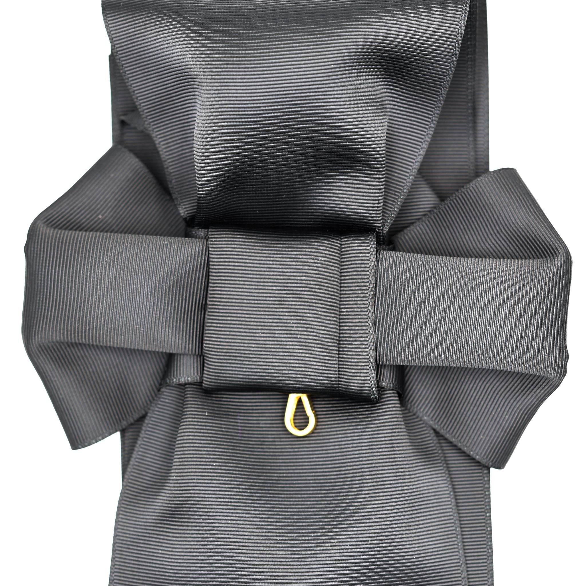 Britischer Orden des Heiligen Johannes von Jerusalem – Schwarze Zeremonialschärpe im Schleifenstil / UK Order of St John Black Sash Only Ceremonial Sash Bow Style Replica – Sammleranfertigung