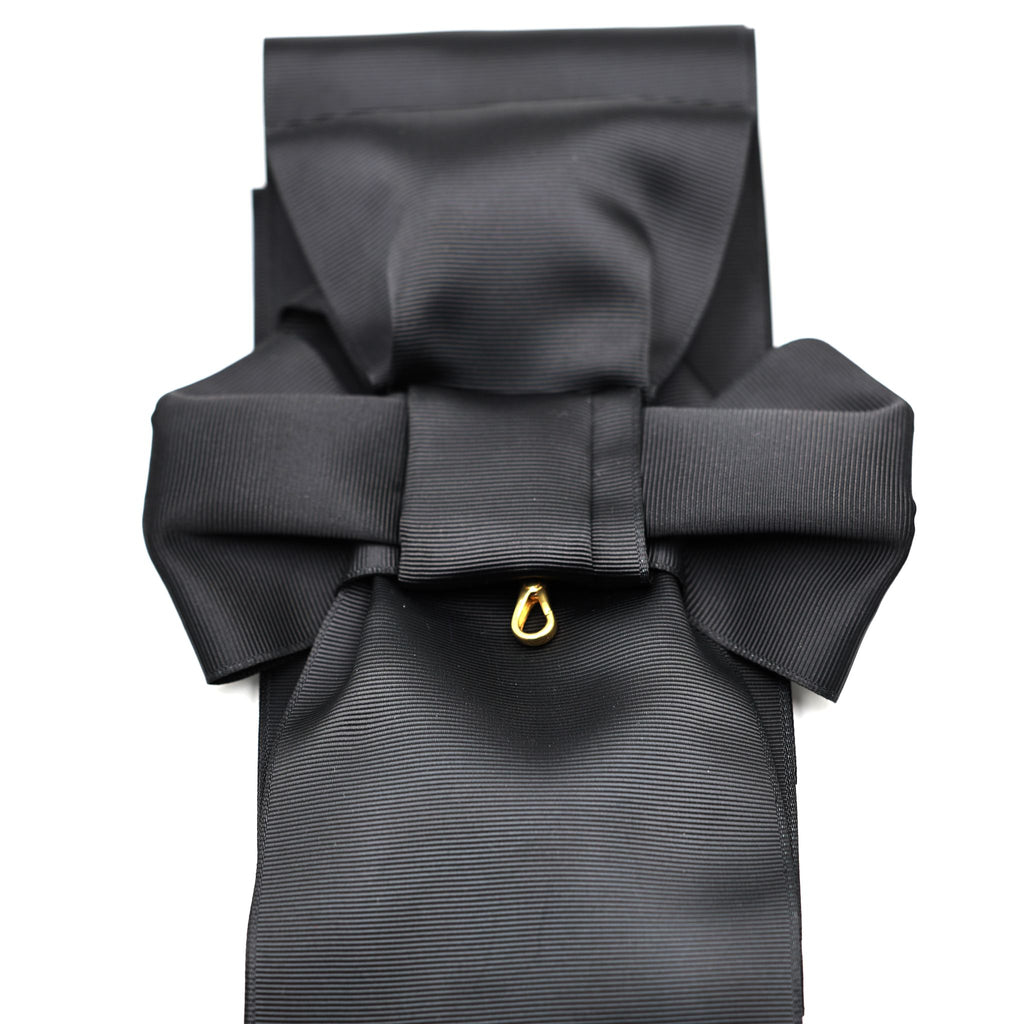 Britischer Orden des Heiligen Johannes von Jerusalem – Schwarze Zeremonialschärpe im Schleifenstil / UK Order of St John Black Sash Only Ceremonial Sash Bow Style Replica – Sammleranfertigung