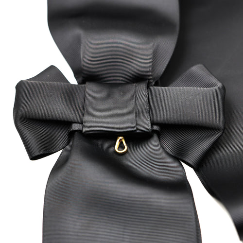 Britischer Orden des Heiligen Johannes von Jerusalem – Schwarze Zeremonialschärpe im Schleifenstil / UK Order of St John Black Sash Only Ceremonial Sash Bow Style Replica – Sammleranfertigung