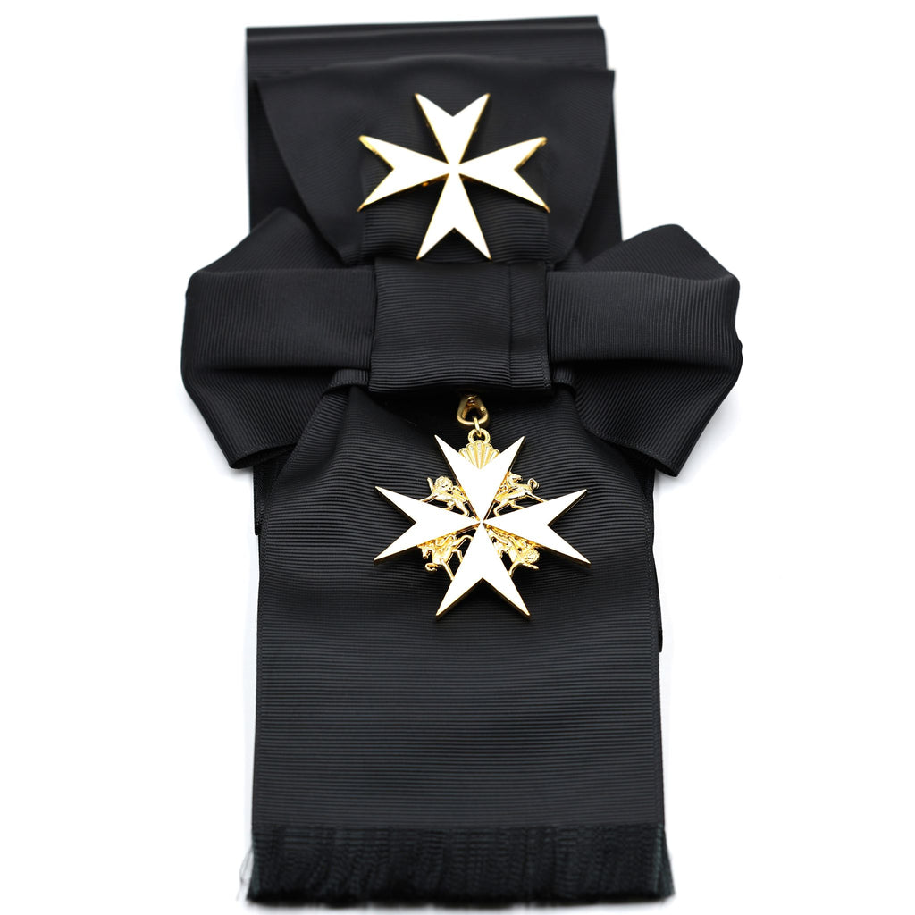 Britischer Bathorden – Schärpenset der Zivilabteilung mit roter Schärpe, Schärpenabzeichen und Miniatur / UK The Most Honourable Order of the Bath – Civil Division – Red Sash Set Replica – Sammleranfertigung