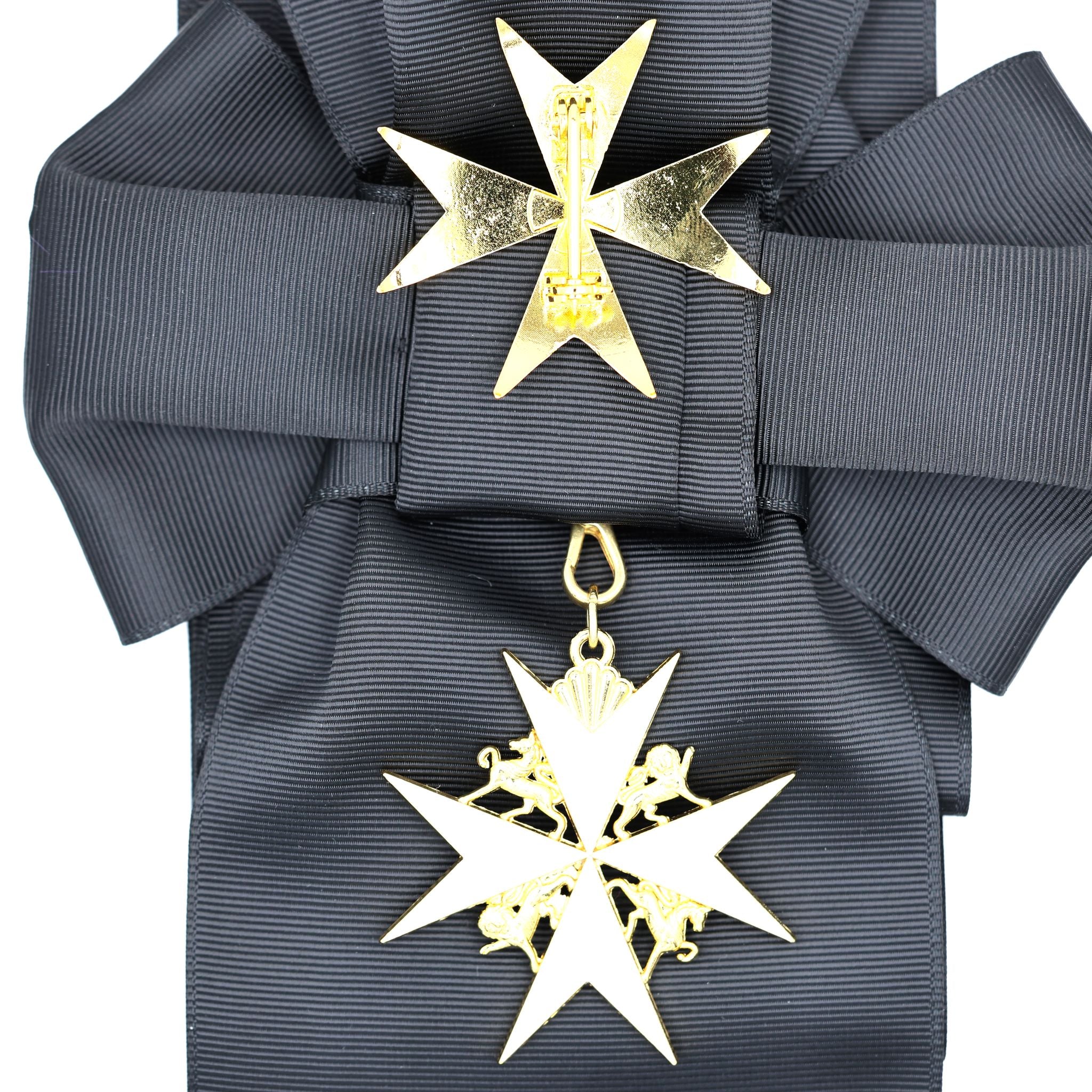 Britischer Bathorden – Schärpenset der Zivilabteilung mit roter Schärpe, Schärpenabzeichen und Miniatur / UK The Most Honourable Order of the Bath – Civil Division – Red Sash Set Replica – Sammleranfertigung