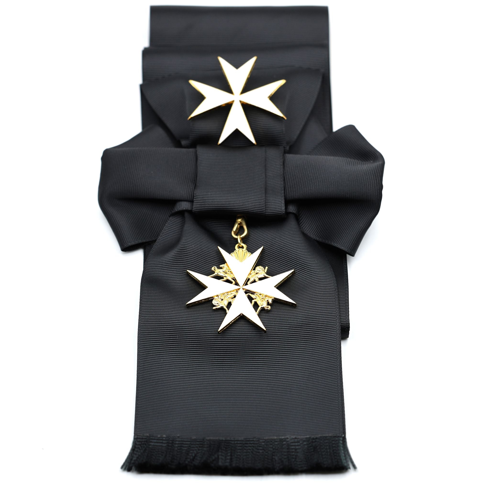 Britischer Bathorden – Schärpenset der Zivilabteilung mit roter Schärpe, Schärpenabzeichen und Miniatur / UK The Most Honourable Order of the Bath – Civil Division – Red Sash Set Replica – Sammleranfertigung