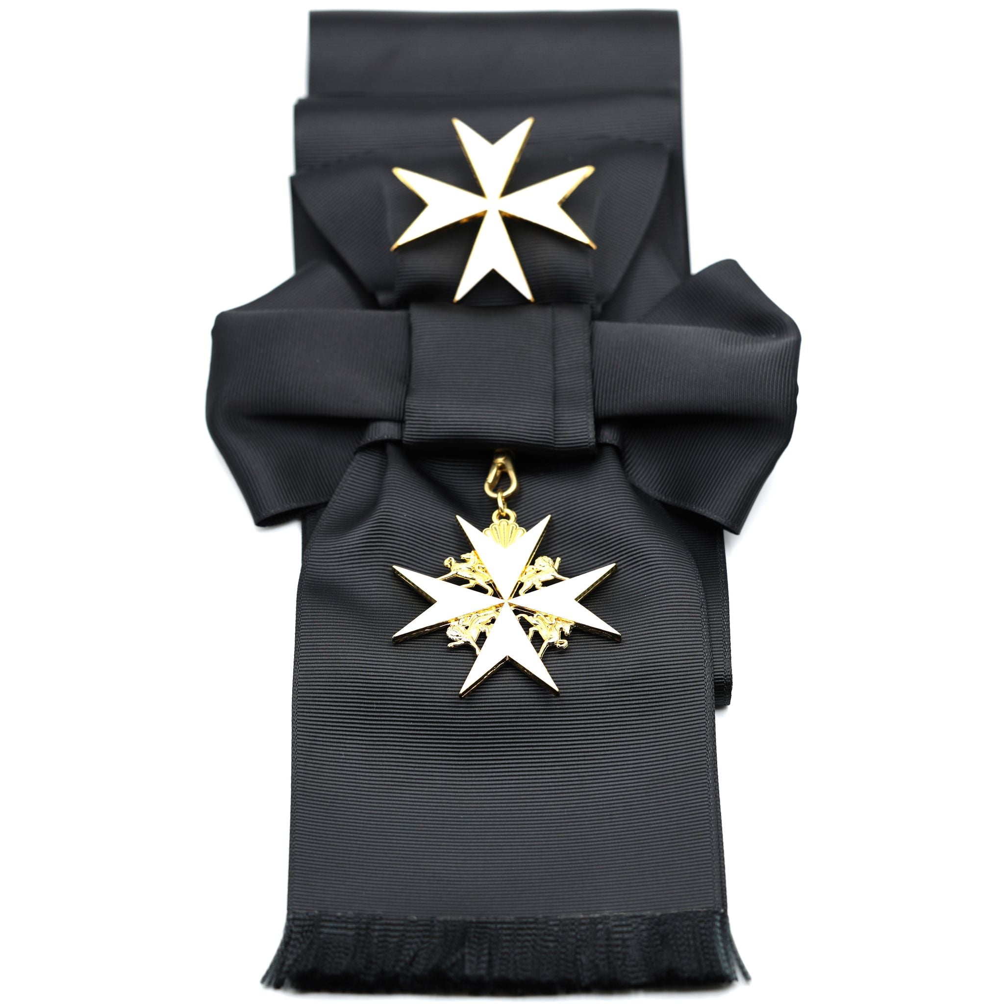 Britischer Bathorden – Schärpenset der Zivilabteilung mit roter Schärpe, Schärpenabzeichen und Miniatur / UK The Most Honourable Order of the Bath – Civil Division – Red Sash Set Replica – Sammleranfertigung