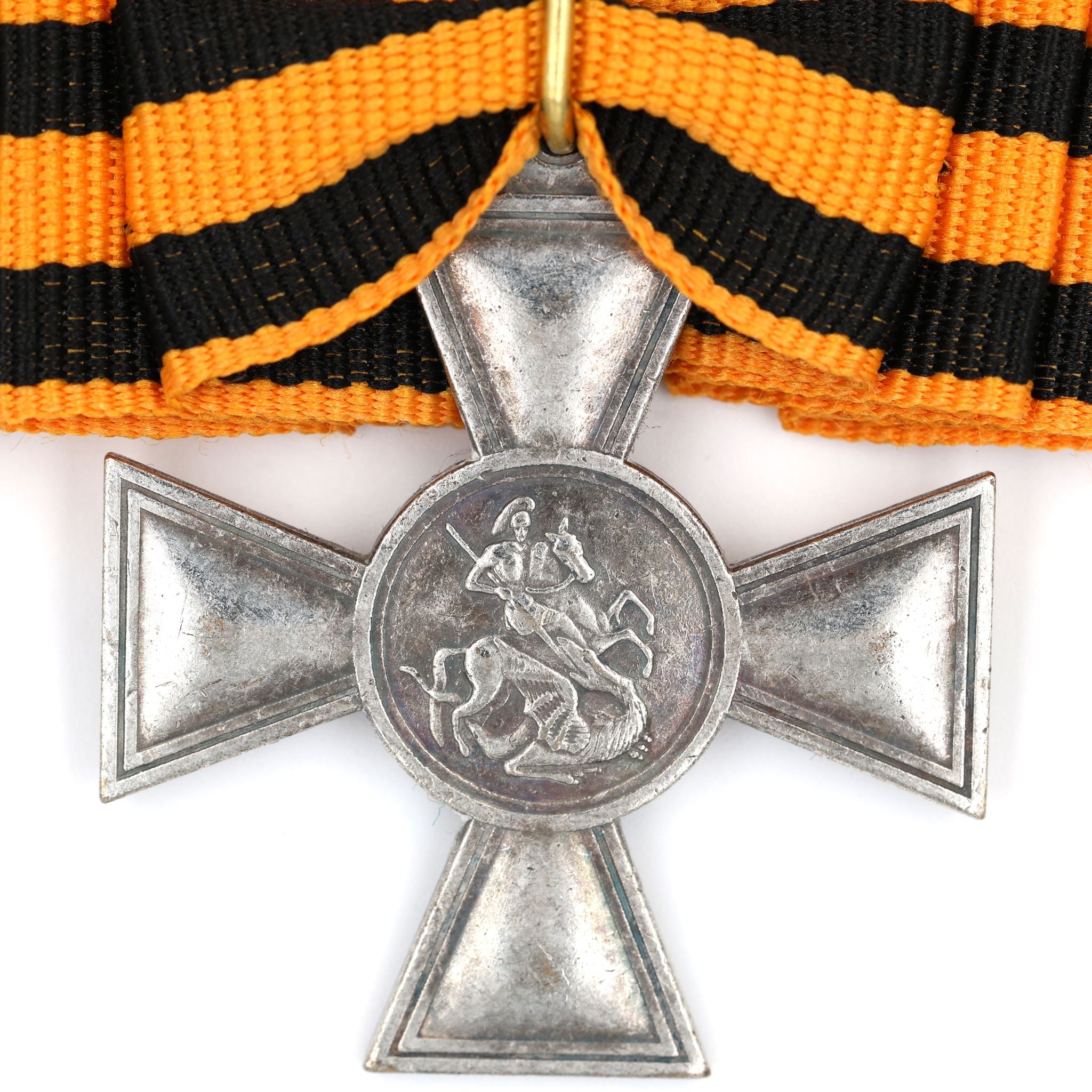 Russisches St.-Georgs-Kreuz 3. Klasse Replikat m. Schleifenband Nadel