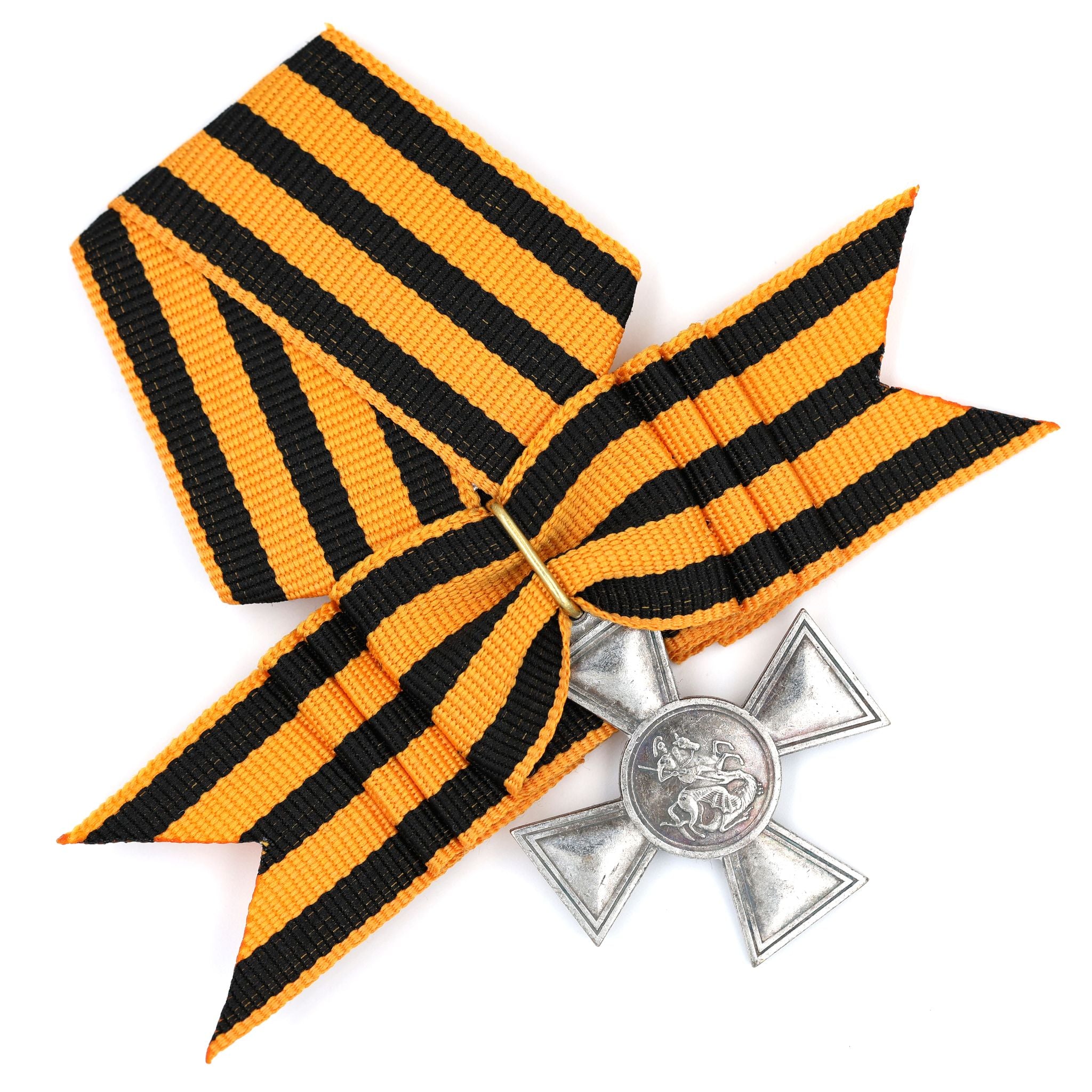 Russisches St.-Georgs-Kreuz 3. Klasse Replikat m. Schleifenband Nadel