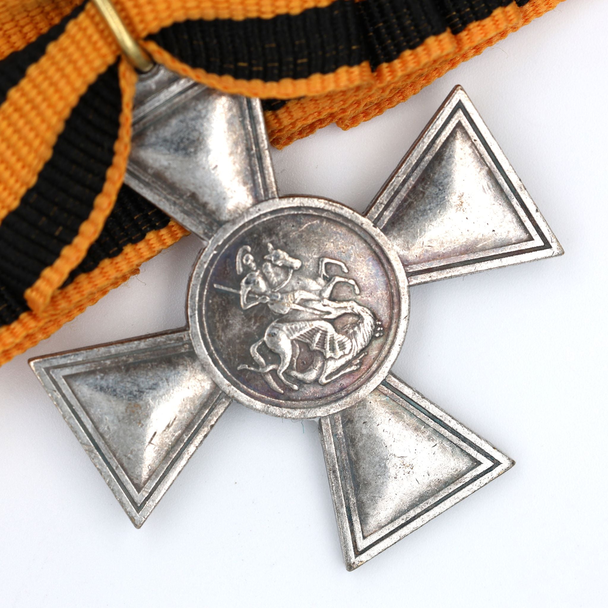 Russisches St.-Georgs-Kreuz 3. Klasse Replikat m. Schleifenband Nadel