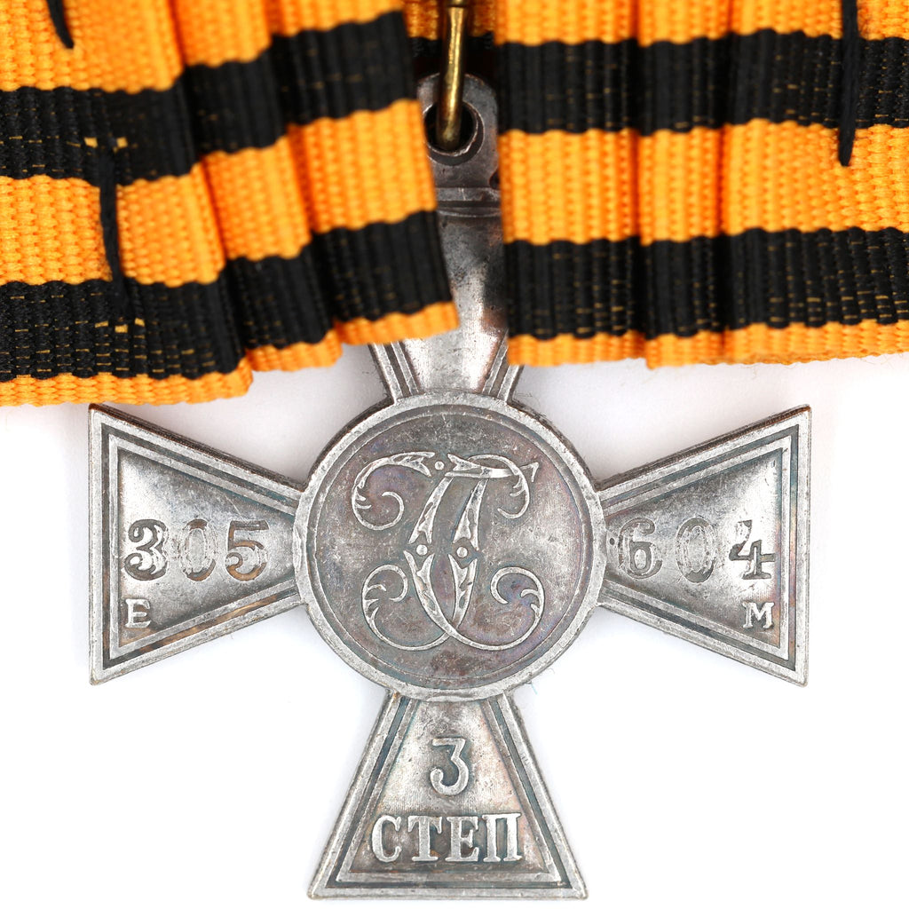 Russisches St.-Georgs-Kreuz Set 1–4. Klasse Replikat m. Band 4er Set