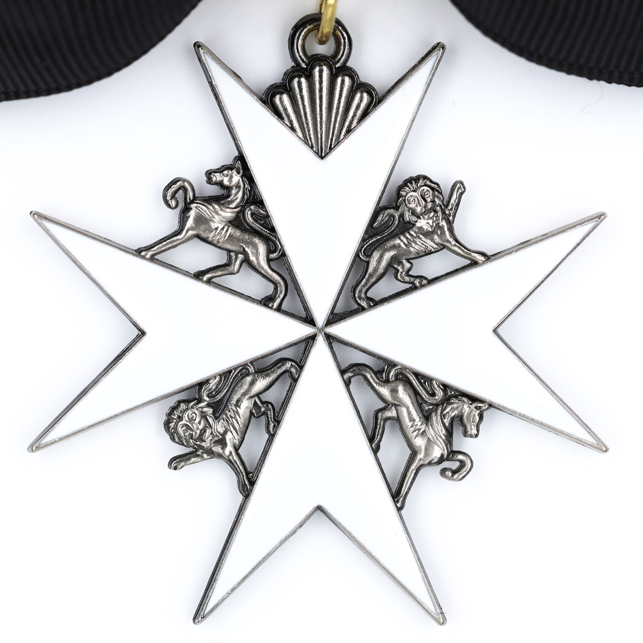 Britischer Johanniterorden – Damen-Schleifenabzeichen einer Dame der Gnade / UK British Order of St John Lady of Grace Bow Badge Replica – Sammleranfertigung