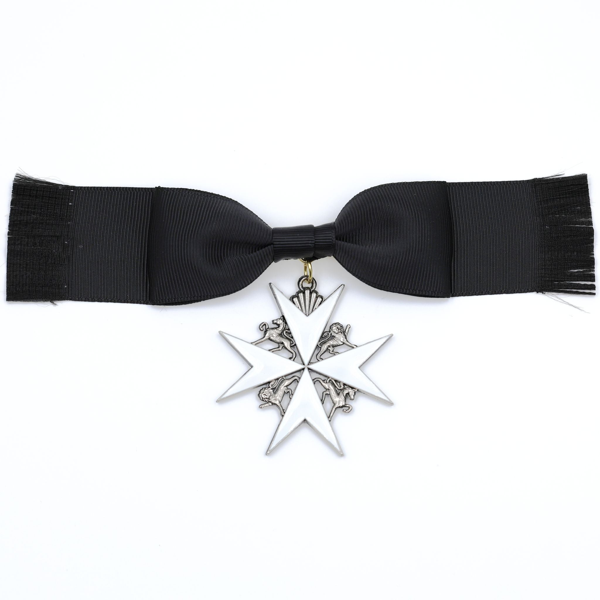 Britischer Johanniterorden – Damen-Schleifenabzeichen einer Dame der Gnade / UK British Order of St John Lady of Grace Bow Badge Replica – Sammleranfertigung