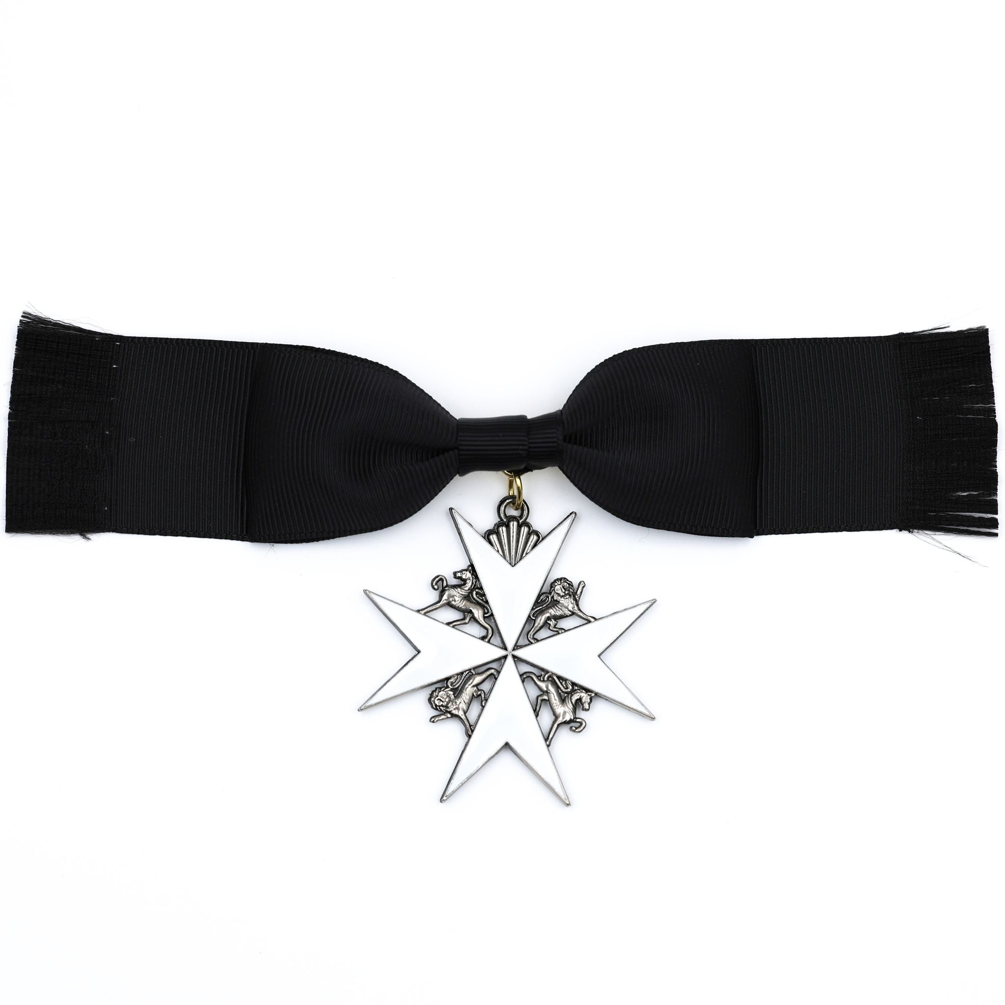 Britischer Johanniterorden – Damen-Schleifenabzeichen einer Dame der Gnade / UK British Order of St John Lady of Grace Bow Badge Replica – Sammleranfertigung