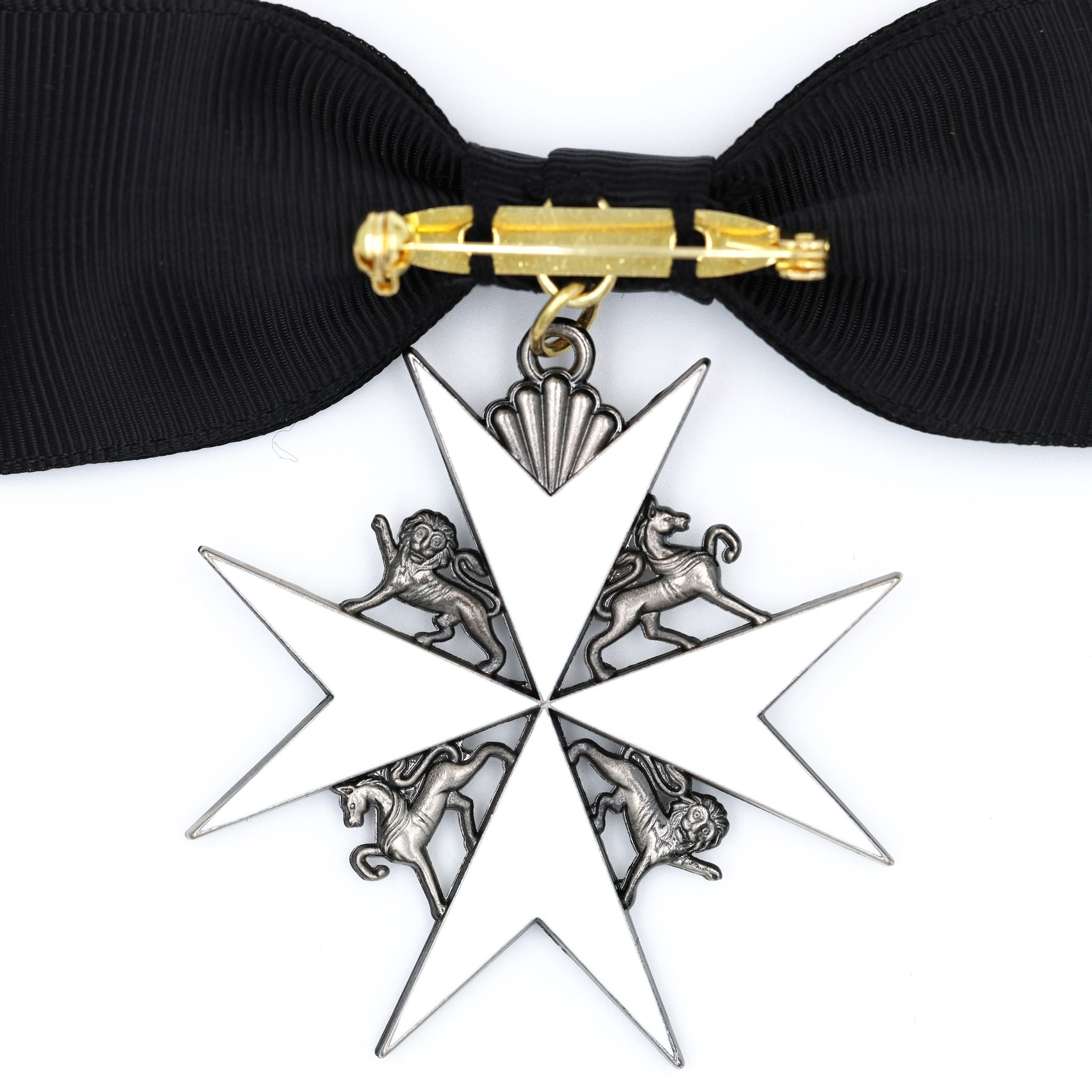 Britischer Johanniterorden – Damen-Schleifenabzeichen einer Dame der Gnade / UK British Order of St John Lady of Grace Bow Badge Replica – Sammleranfertigung