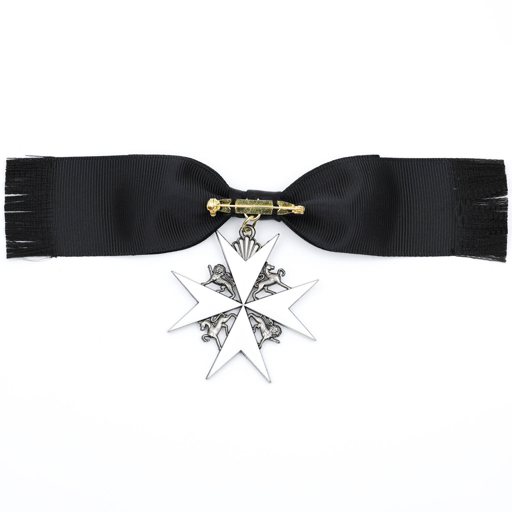 Britischer Johanniterorden – Damen-Schleifenabzeichen einer Dame der Gnade / UK British Order of St John Lady of Grace Bow Badge Replica – Sammleranfertigung
