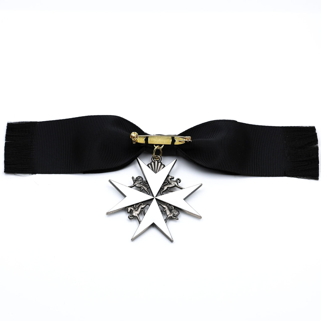 Britischer Johanniterorden – Damen-Schleifenabzeichen einer Dame der Gnade / UK British Order of St John Lady of Grace Bow Badge Replica – Sammleranfertigung