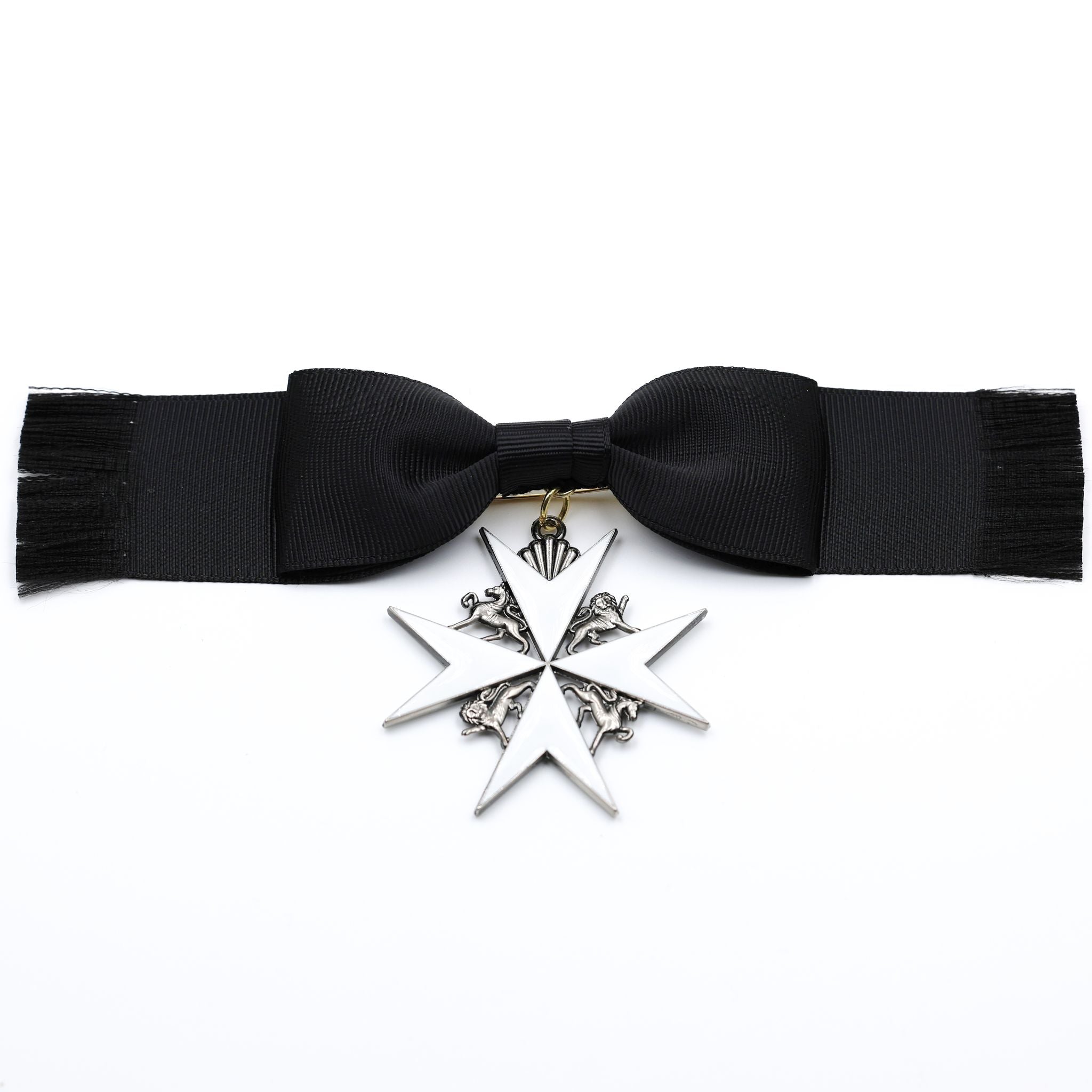 Britischer Johanniterorden – Damen-Schleifenabzeichen einer Dame der Gnade / UK British Order of St John Lady of Grace Bow Badge Replica – Sammleranfertigung