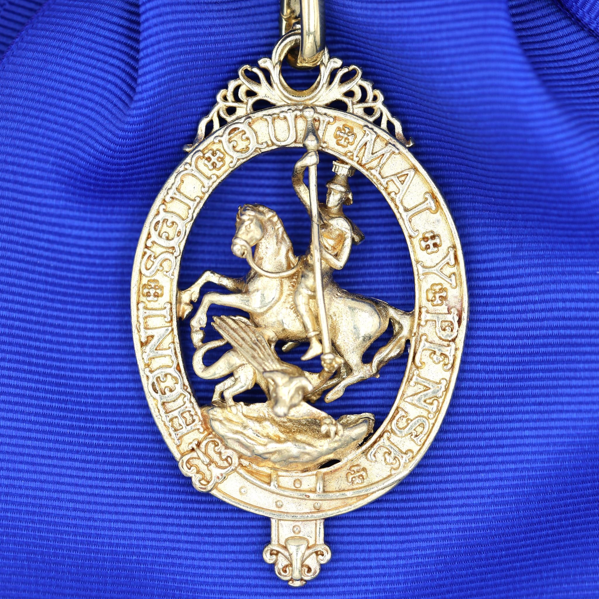 UK Hosenbandorden Order of the Garter Schärpe Medaille Replik Royalblau