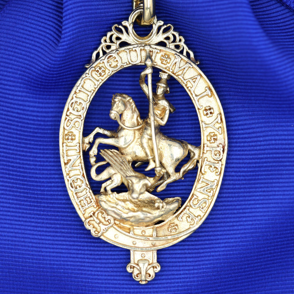 UK Hosenbandorden Order of the Garter Schärpe Medaille Replik Royalblau