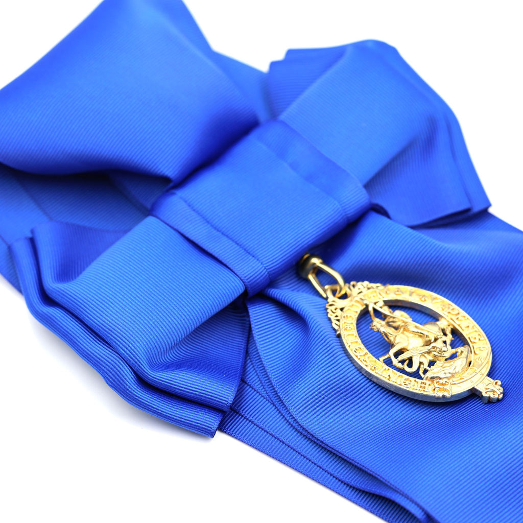 UK Hosenbandorden Order of the Garter Schärpe Medaille Replik Royalblau