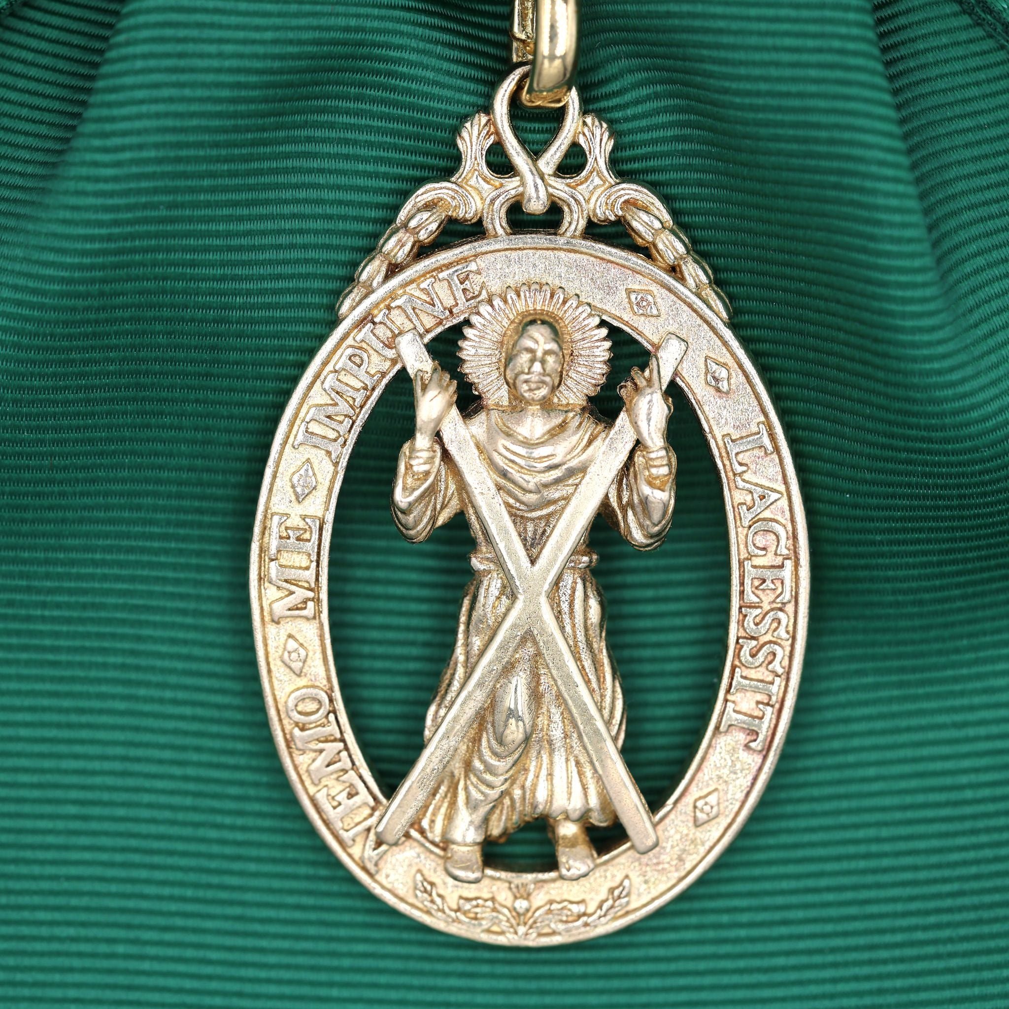 UK Distelorden Schärpe tiefgrün mit Abzeichen Order of the Thistle Replik