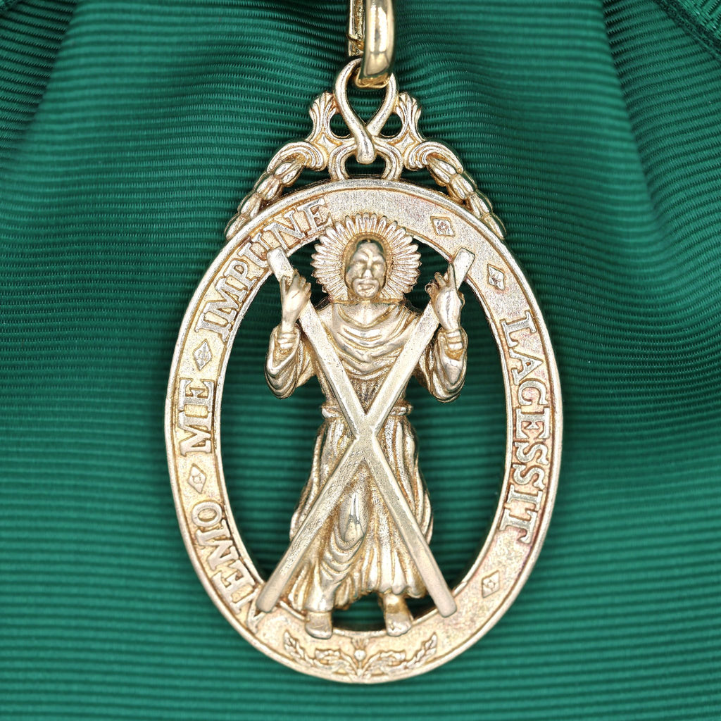 UK Distelorden Schärpe tiefgrün mit Abzeichen Order of the Thistle Replik