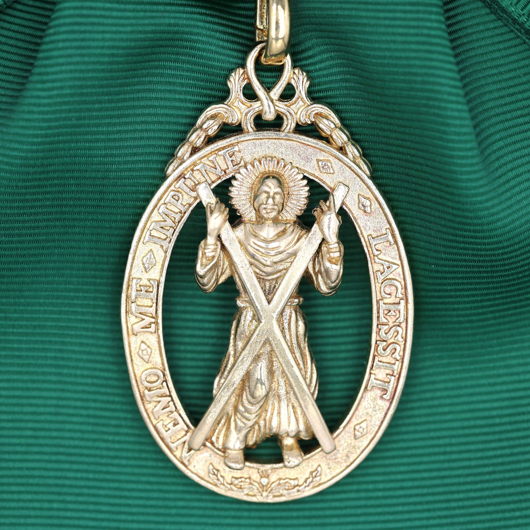 UK Distelorden Schärpe tiefgrün mit Abzeichen Order of the Thistle Replik