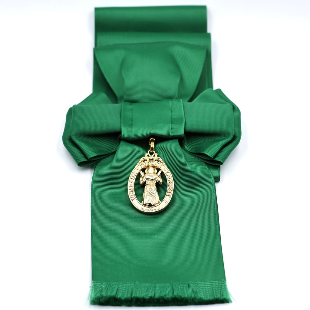 UK Distelorden Schärpe tiefgrün mit Abzeichen Order of the Thistle Replik