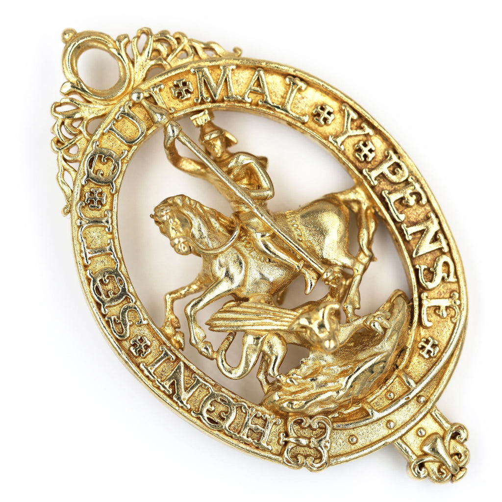 2 Stück Britische Hosenbandorden & Distelorden Anhänger Messing Replik Sammleranfertifung