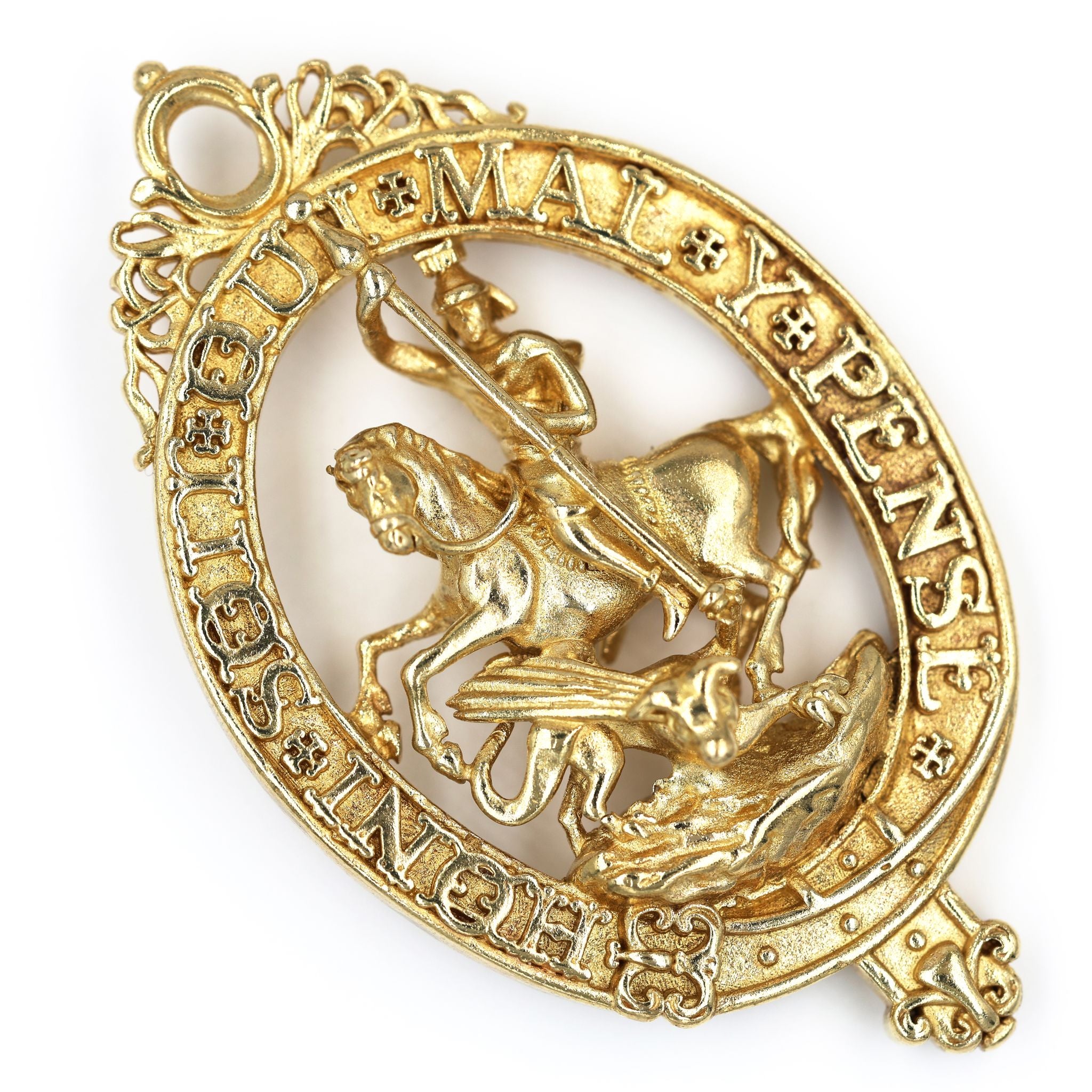 2 Stück Britische Hosenbandorden & Distelorden Anhänger Messing Replik Sammleranfertifung