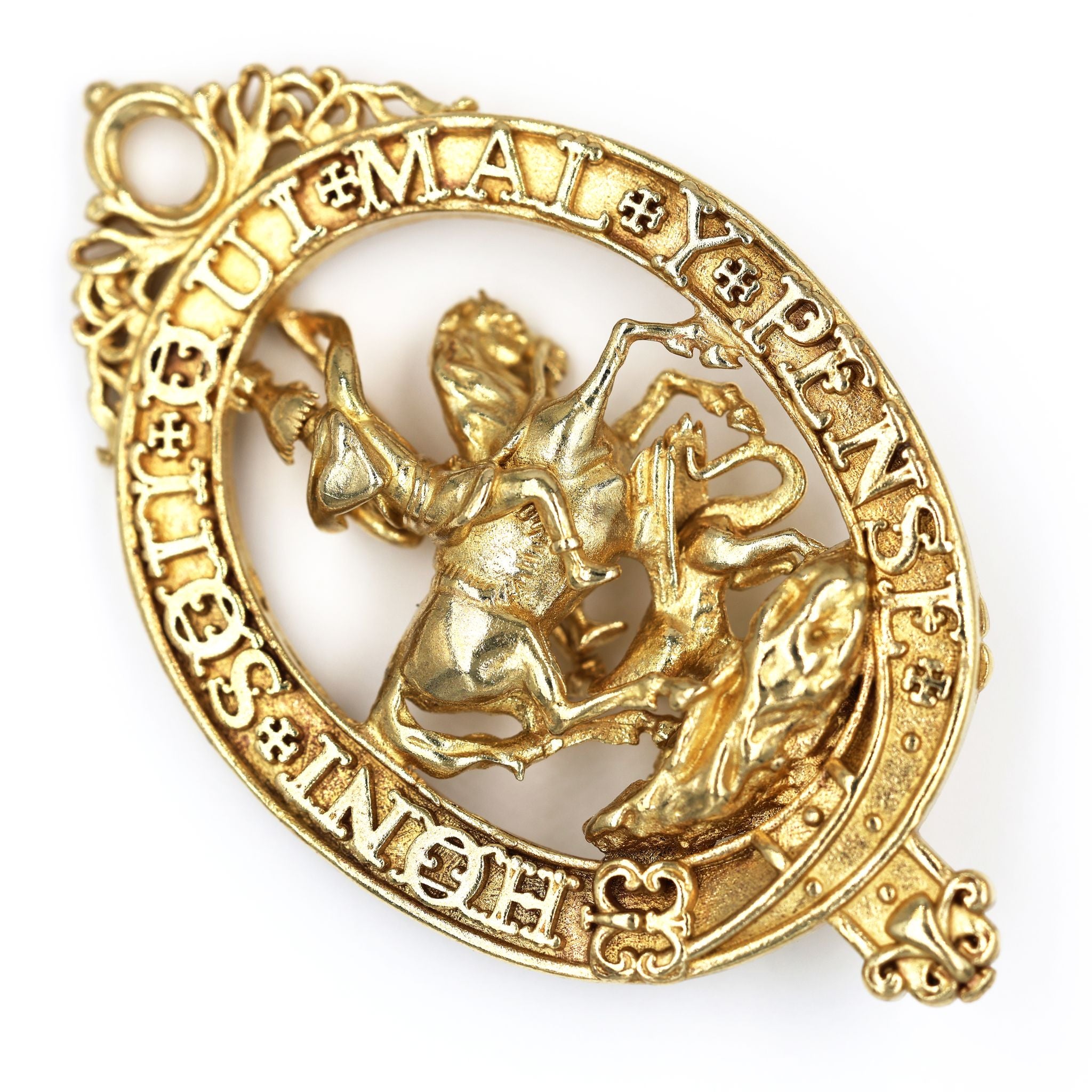 2 Stück Britische Hosenbandorden & Distelorden Anhänger Messing Replik Sammleranfertifung