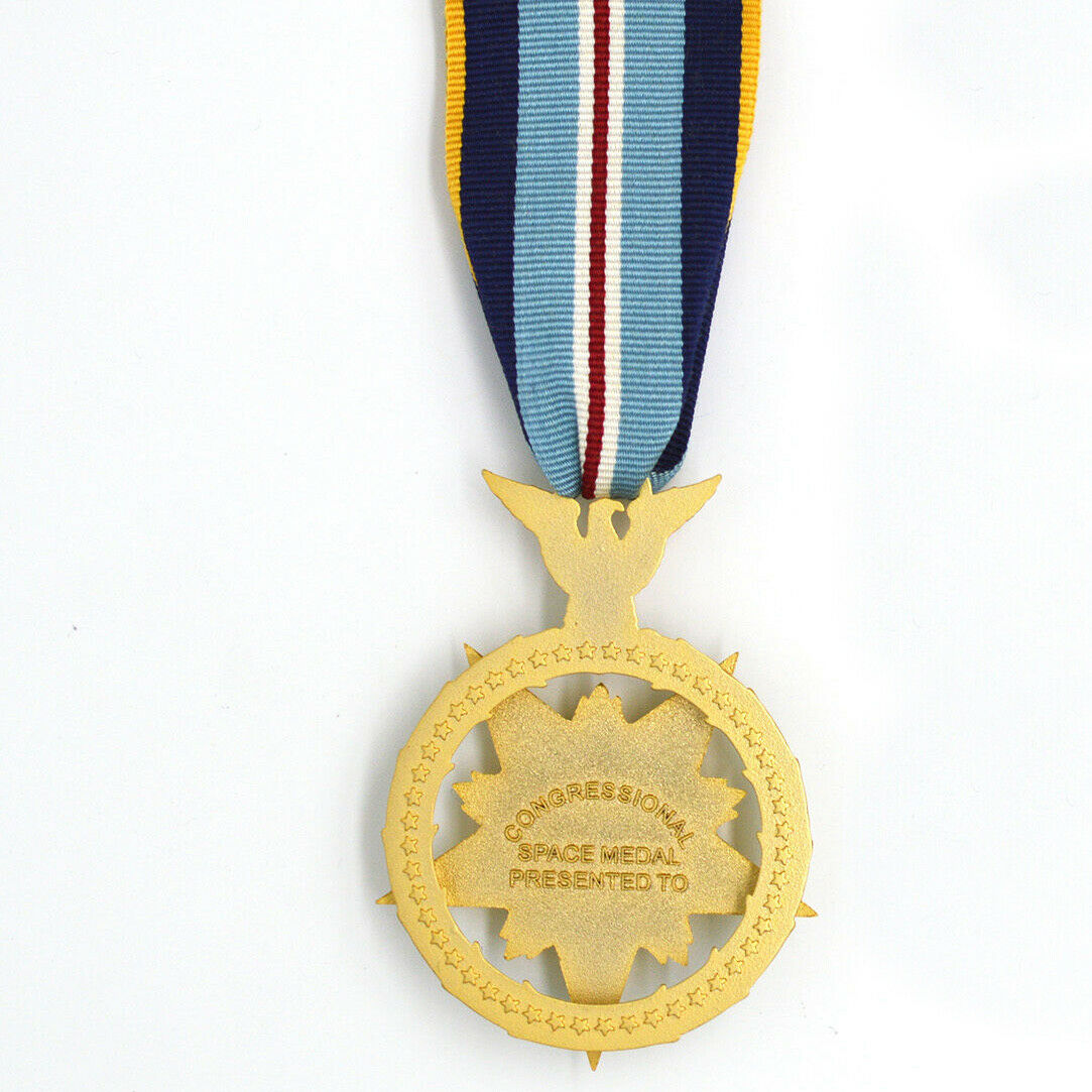 U.S. Congressional Space Medal of Honor (US Space MOH) Kongress-Weltraum-Ehrenmedaille – Kurzband / Short Ribbon Version – mit Etui – Sammleranfertigung (Replik / Nachfertigung / Museum Replica)
