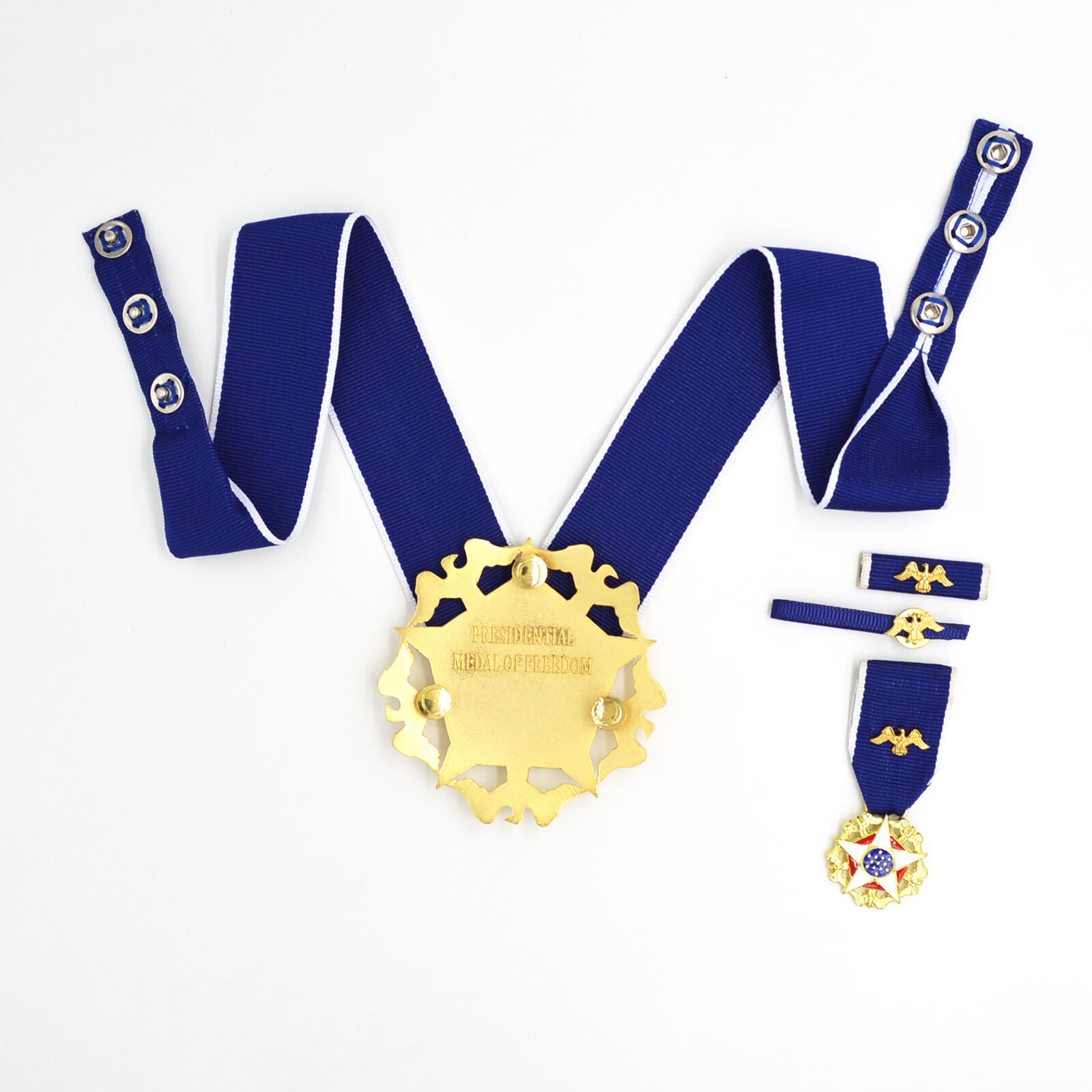 US-Präsidentielle Freiheitsmedaille „With Distinction“ (Presidential Medal of Freedom with Distinction) – Sammleranfertigung in Vollgröße – USA Bruststern-Set