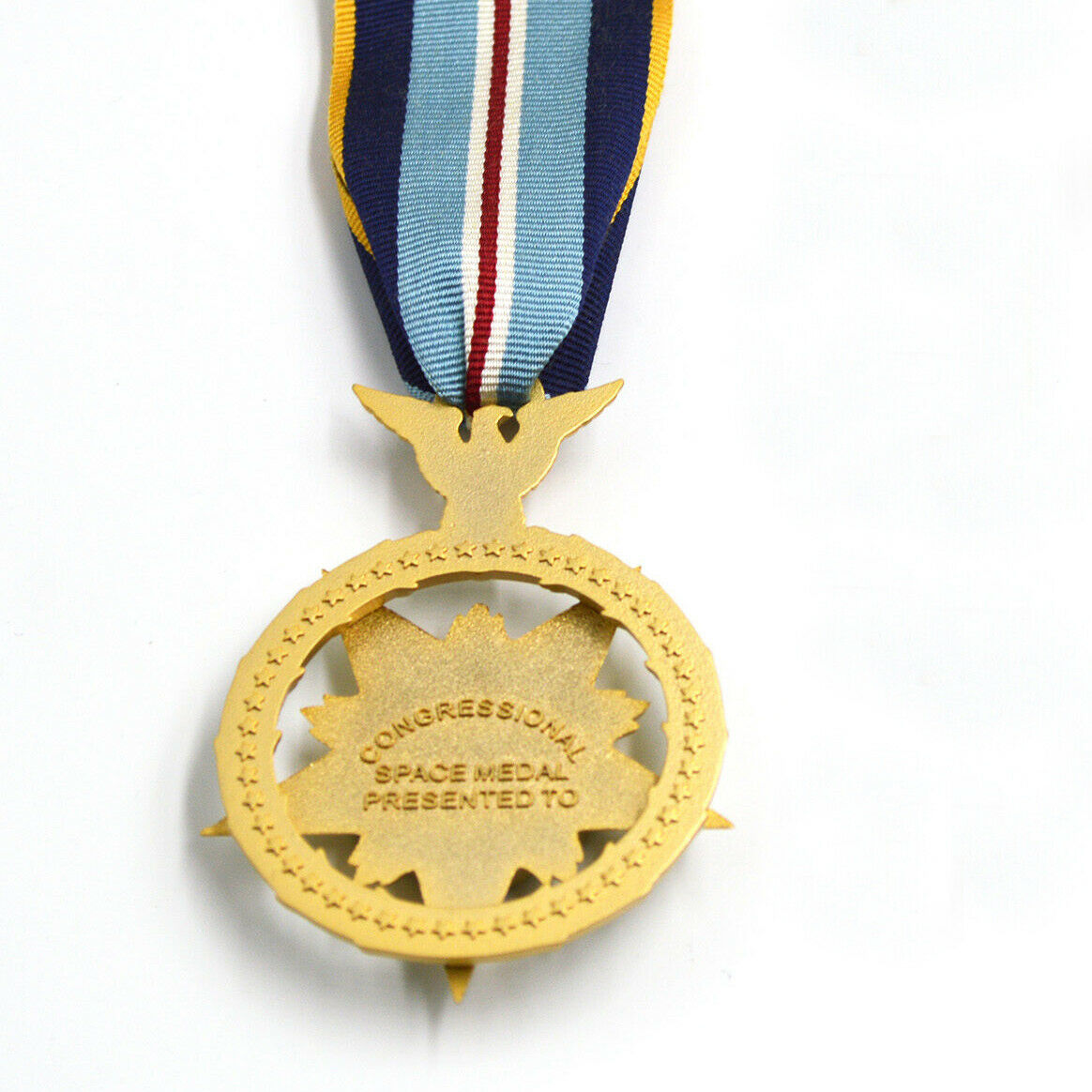 U.S. Congressional Space Medal of Honor (US Space MOH) Kongress-Weltraum-Ehrenmedaille – Kurzband / Short Ribbon Version – mit Etui – Sammleranfertigung (Replik / Nachfertigung / Museum Replica)