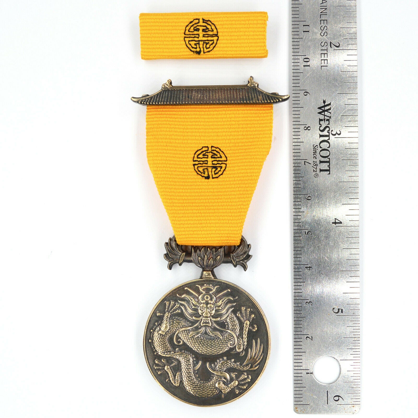 USA Militärorden des Drachen / Military Order of the Dragon – China Relief Expedition (Boxeraufstand) 1900 – Medaille & Bandschnalle – Replik Sammleranfertigung