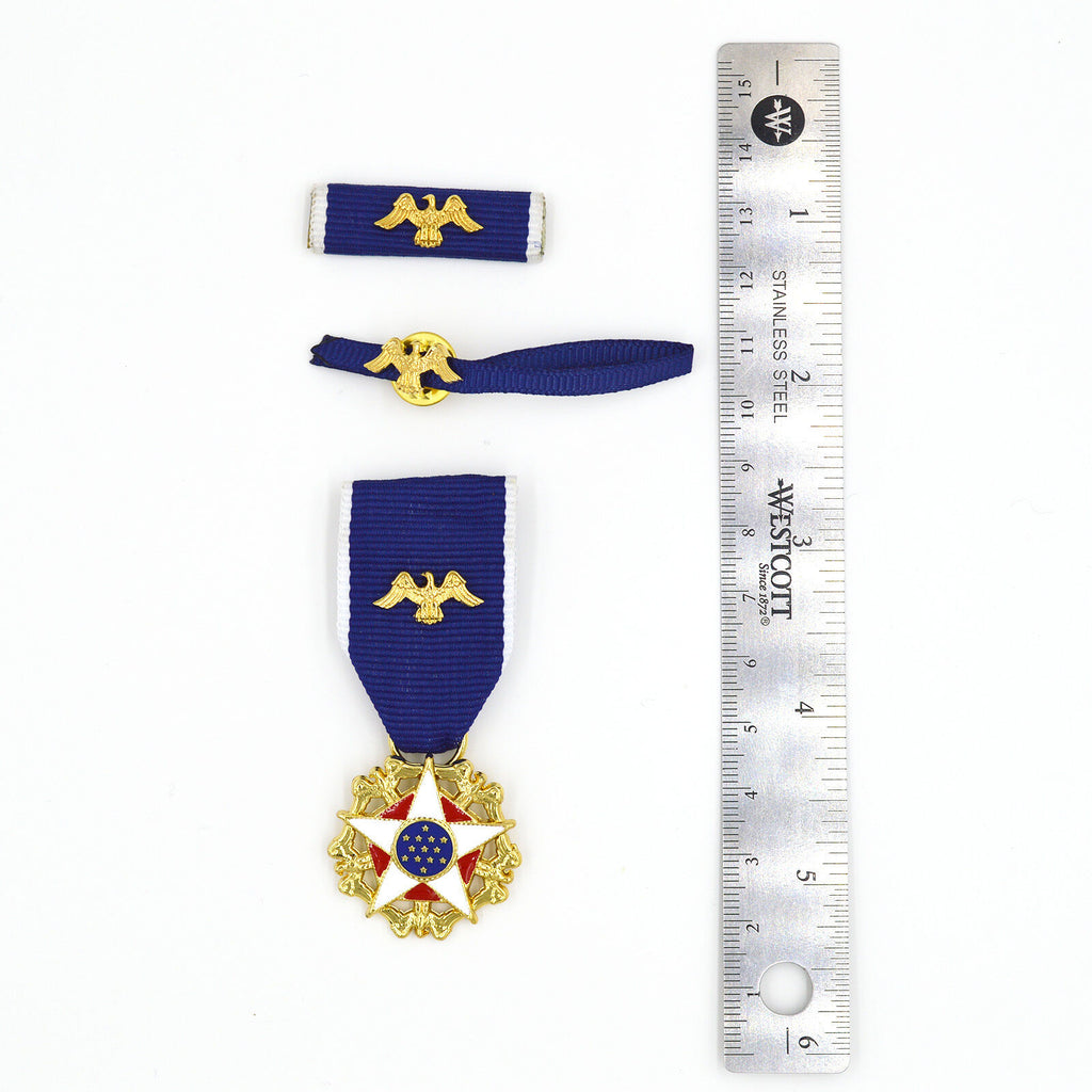 US-Präsidentielle Freiheitsmedaille „With Distinction“ (Presidential Medal of Freedom with Distinction) – Sammleranfertigung in Vollgröße – USA Bruststern-Set